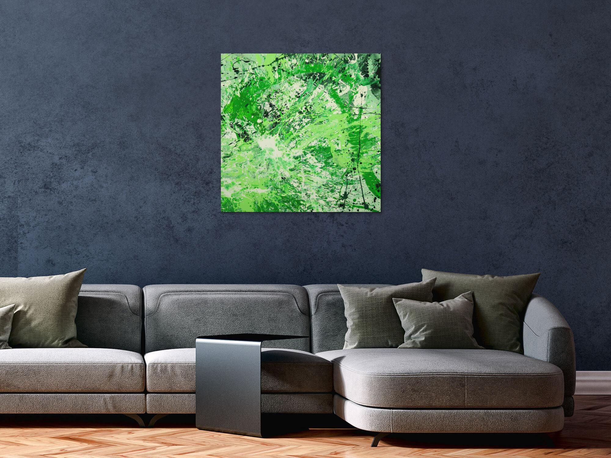 Abstraktes Gemälde handgemalt auf Leinwand Action Painting Modern Art