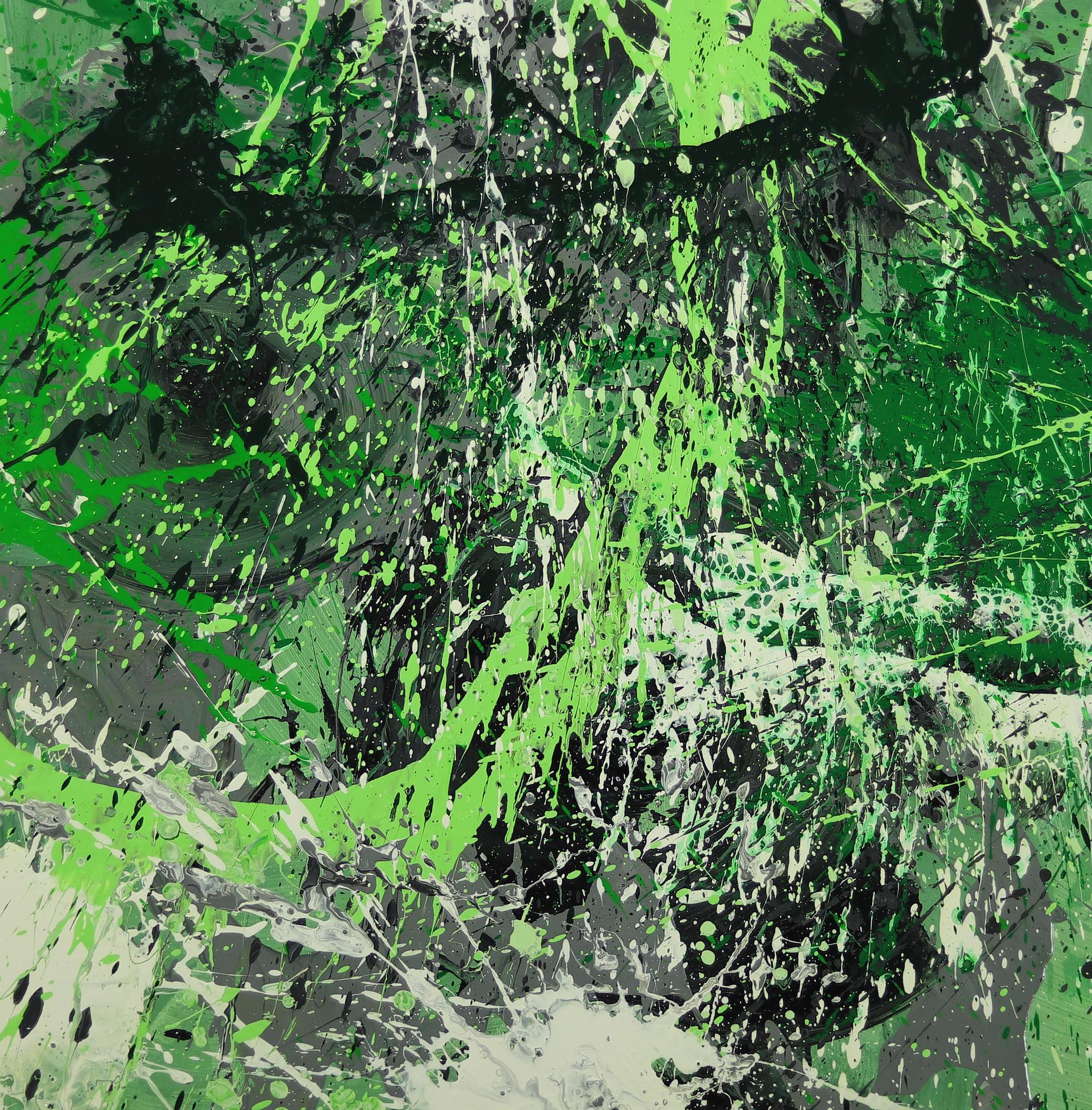 Abstraktes Gemälde handgemalt auf Leinwand Action Painting Modern Art