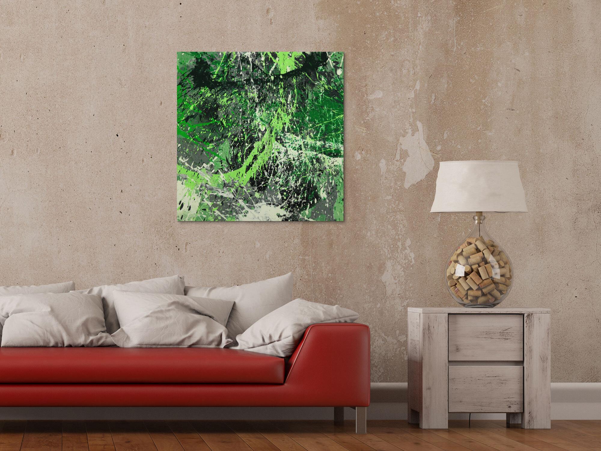 Abstraktes Gemälde handgemalt auf Leinwand Action Painting Modern Art