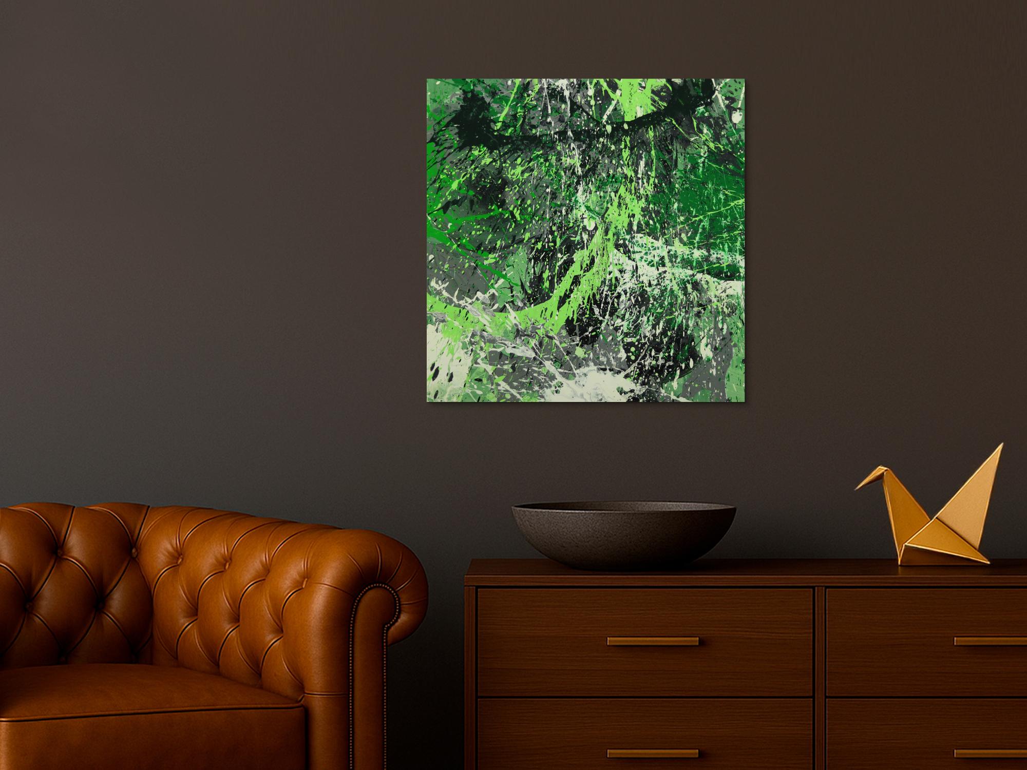 Abstraktes Gemälde handgemalt auf Leinwand Action Painting Modern Art