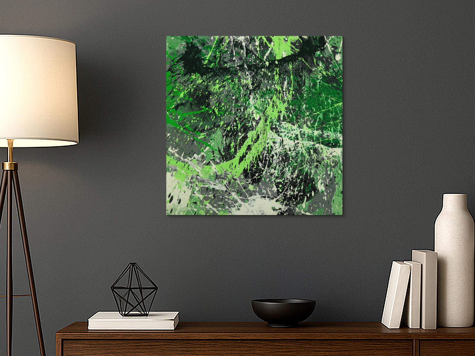 Abstraktes Gemälde handgemalt auf Leinwand Action Painting Modern Art