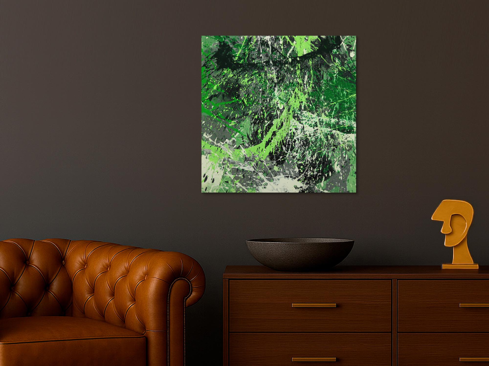 Abstraktes Gemälde handgemalt auf Leinwand Action Painting Modern Art