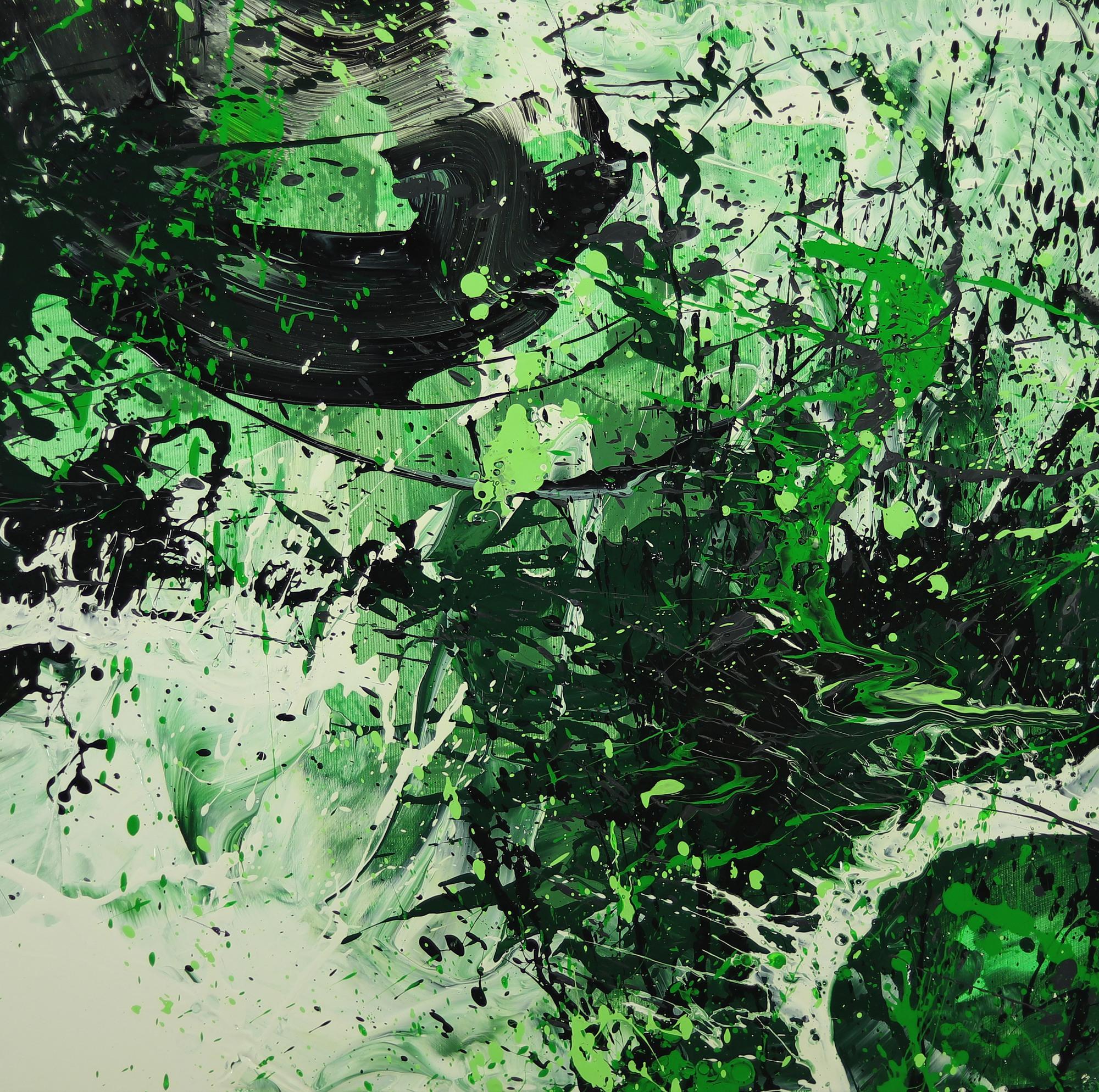 Abstraktes Gemälde handgemalt auf Leinwand Action Painting Modern Art