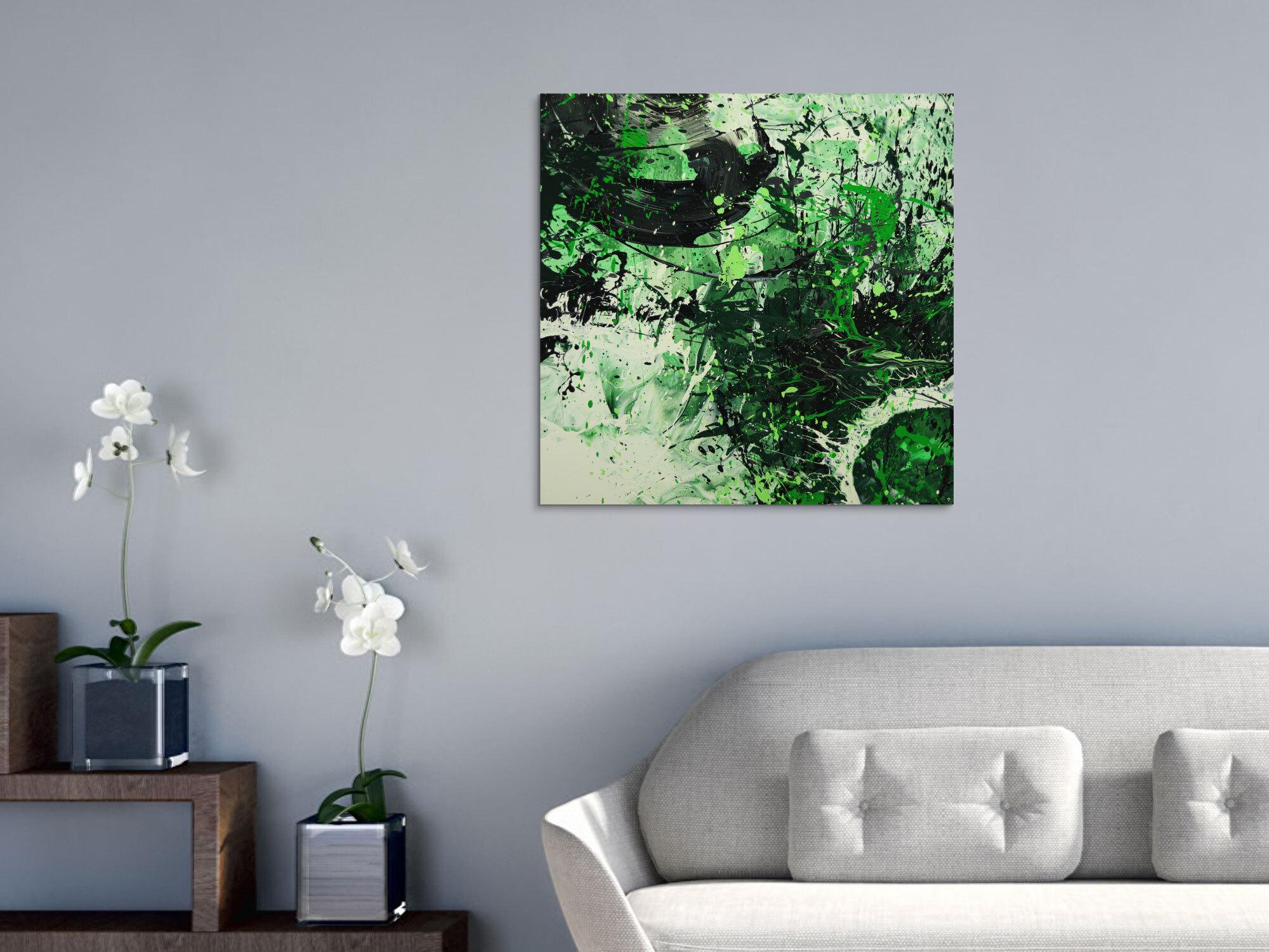 Abstraktes Gemälde handgemalt auf Leinwand Action Painting Modern Art