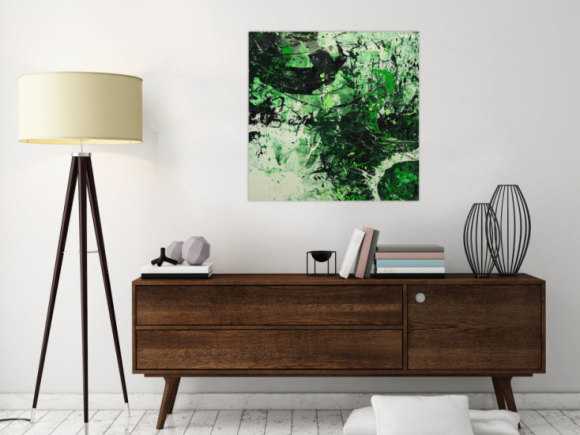 Abstraktes Gemälde handgemalt auf Leinwand Action Painting Modern Art