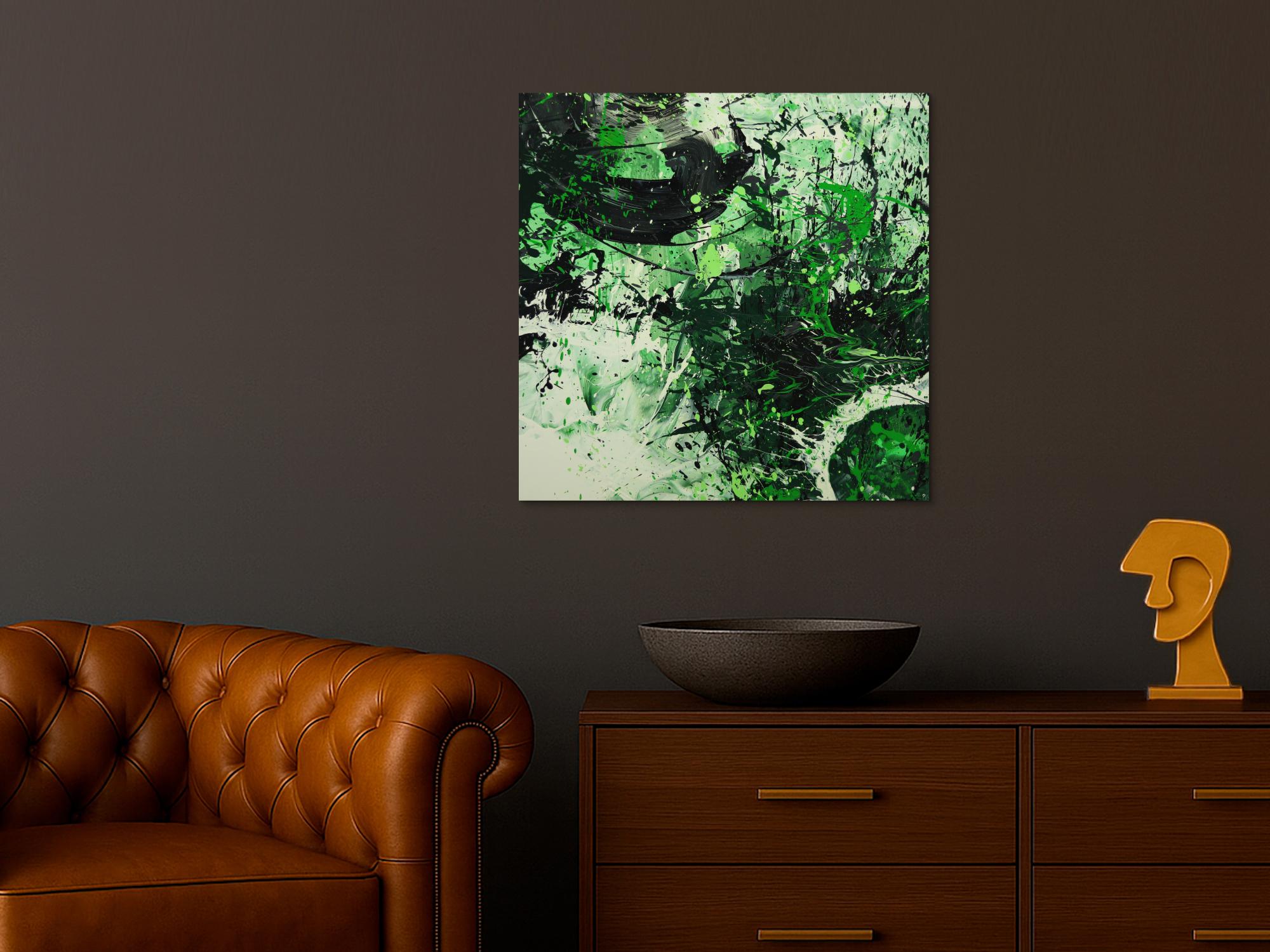 Abstraktes Gemälde handgemalt auf Leinwand Action Painting Modern Art