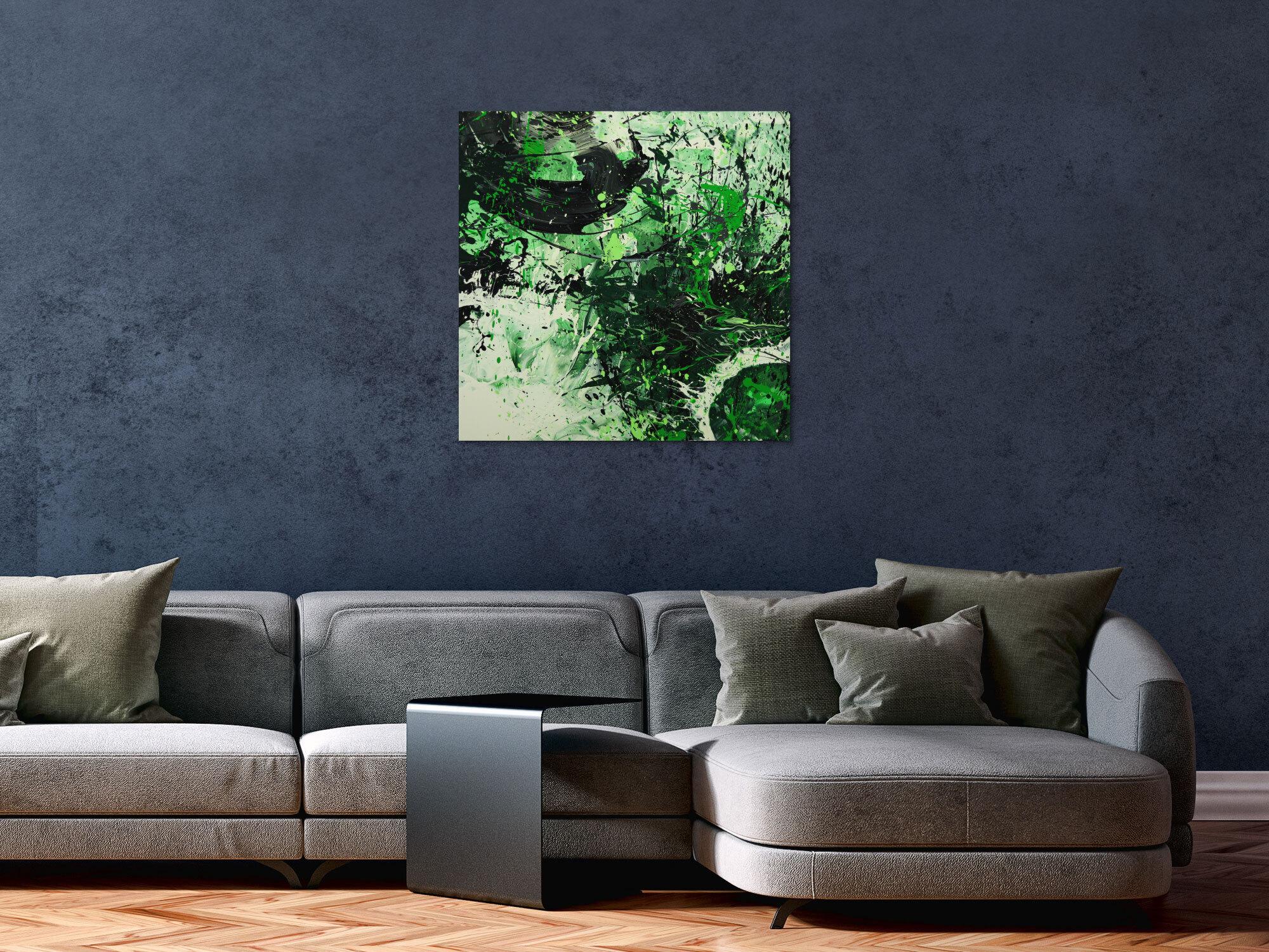 Abstraktes Gemälde handgemalt auf Leinwand Action Painting Modern Art