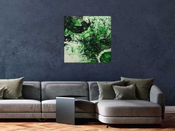 Abstraktes Gemälde handgemalt auf Leinwand Action Painting Modern Art