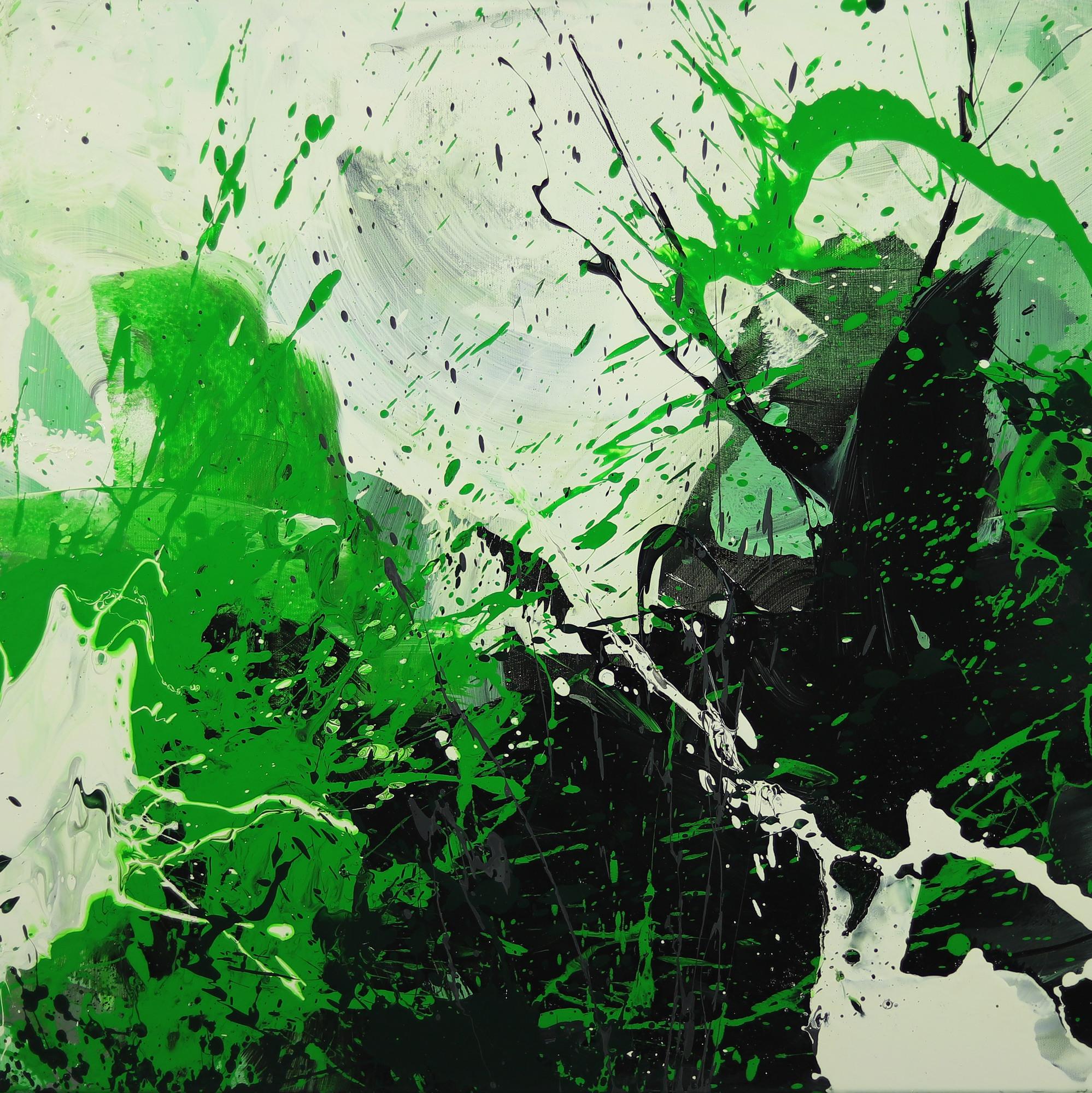 Abstraktes Gemälde handgemalt auf Leinwand Action Painting Modern Art