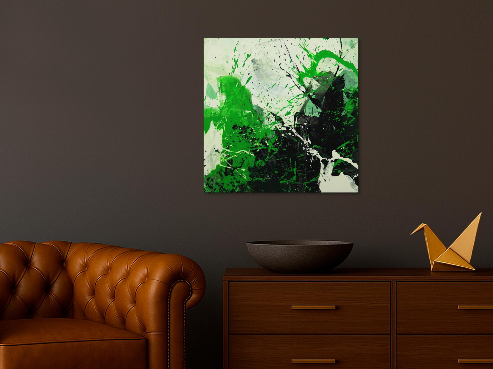 Abstraktes Gemälde handgemalt auf Leinwand Action Painting Modern Art