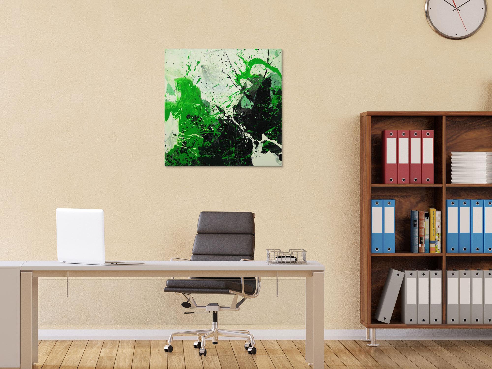 Abstraktes Gemälde handgemalt auf Leinwand Action Painting Modern Art