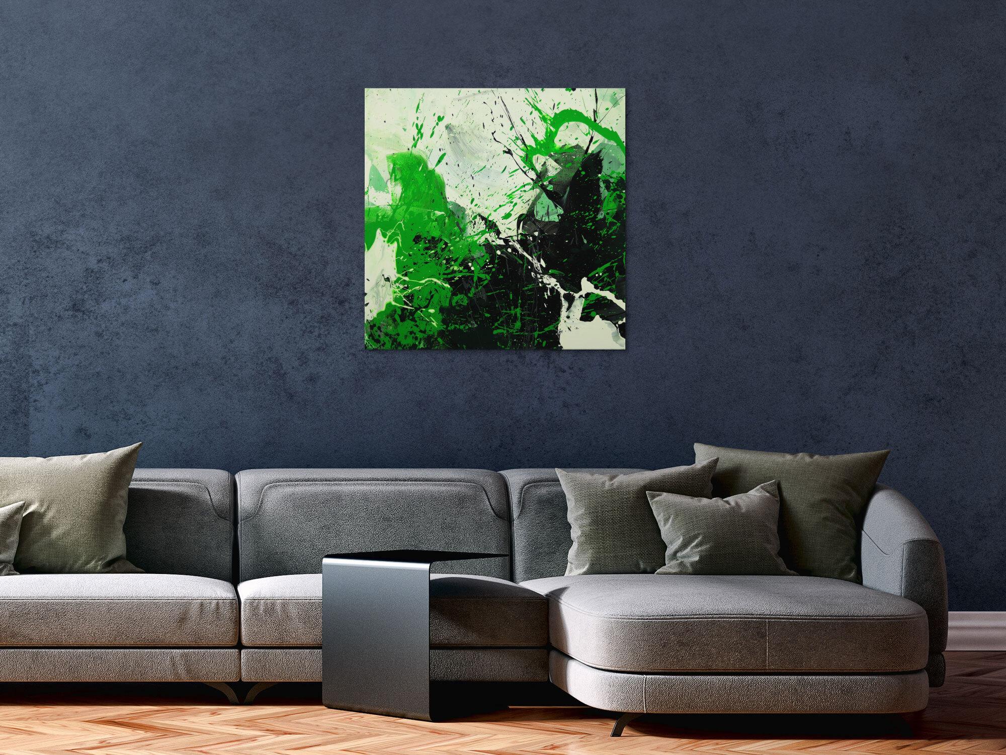 Abstraktes Gemälde handgemalt auf Leinwand Action Painting Modern Art