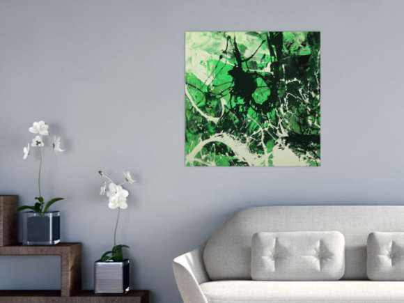 Abstraktes Gemälde handgemalt auf Leinwand Action Painting Modern Art