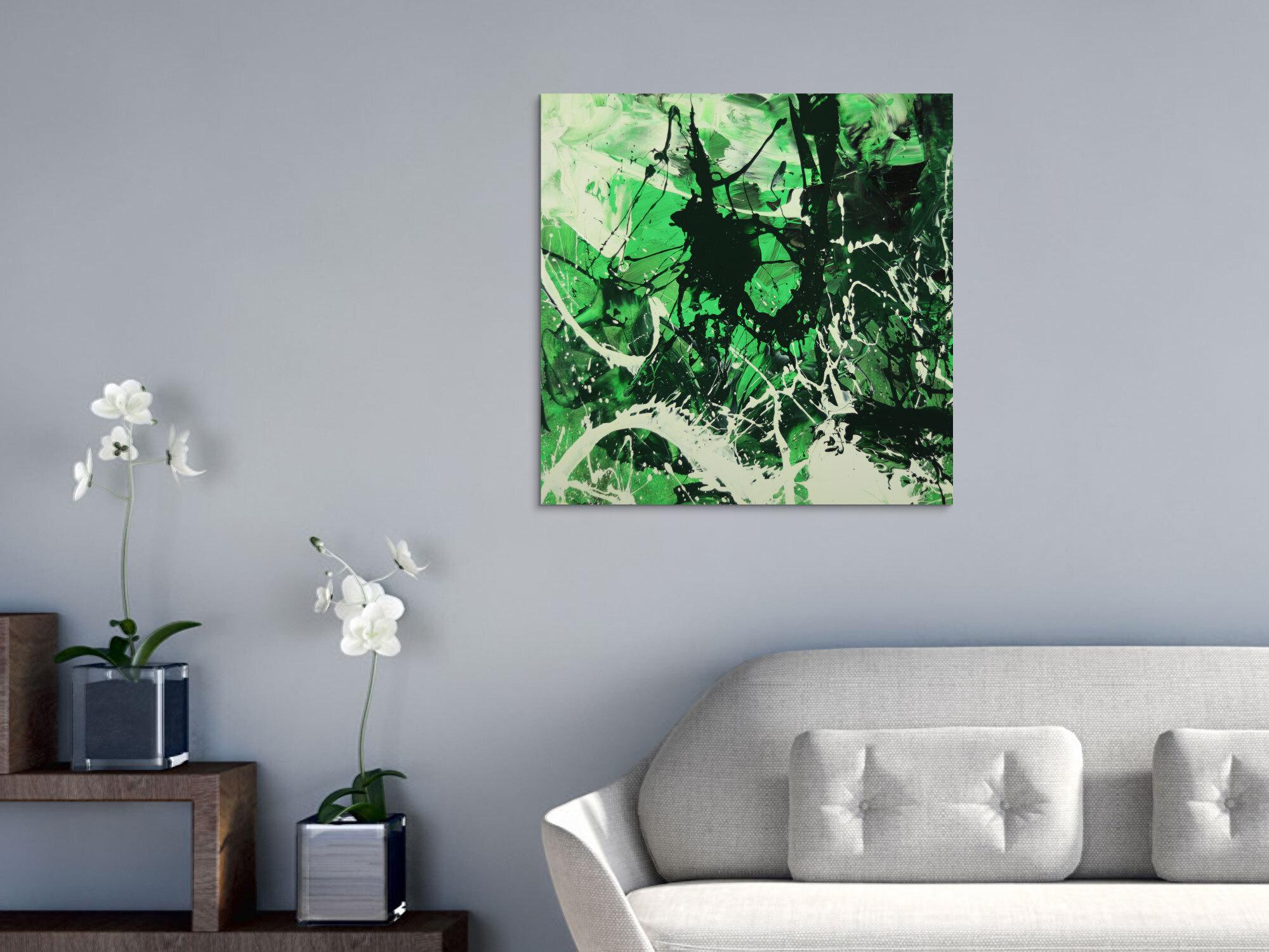 Abstraktes Gemälde handgemalt auf Leinwand Action Painting Modern Art