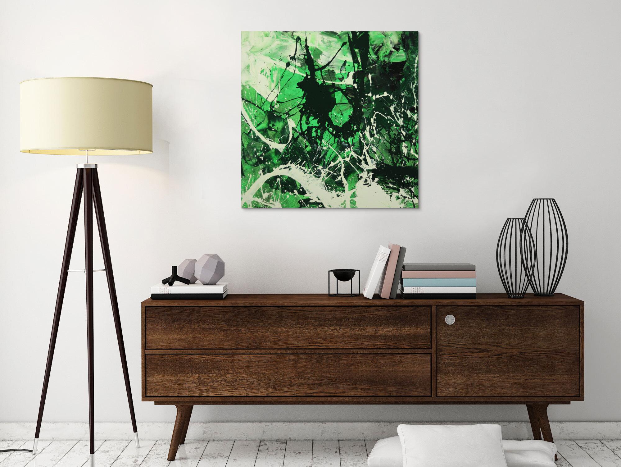 Abstraktes Gemälde handgemalt auf Leinwand Action Painting Modern Art