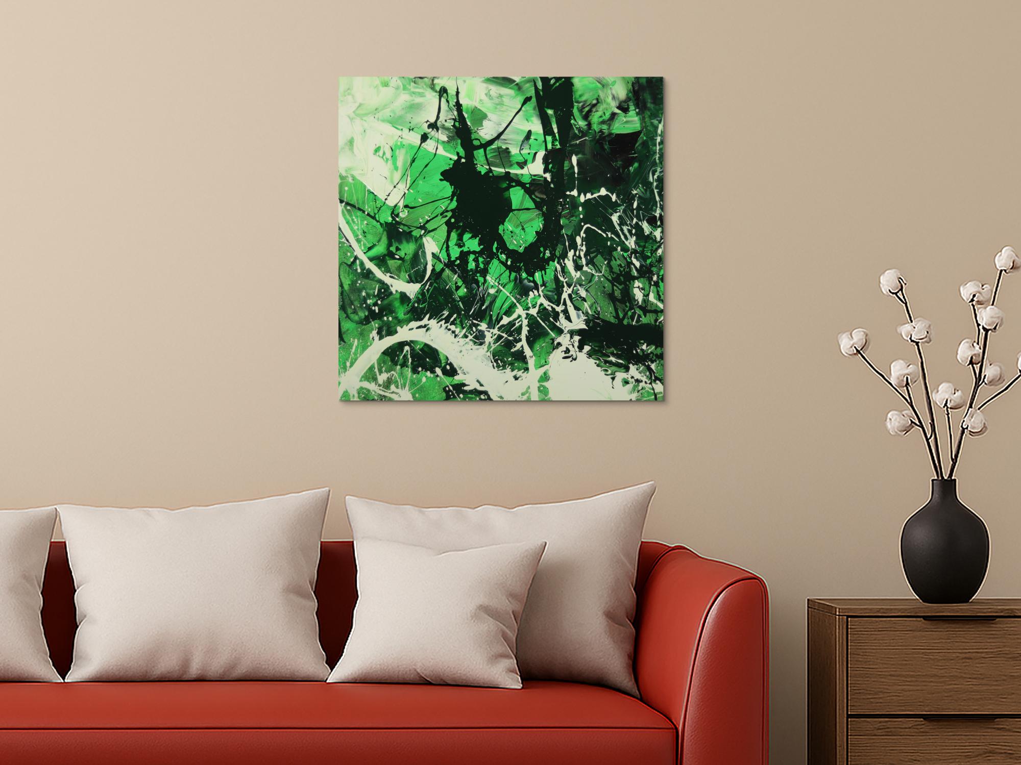 Abstraktes Gemälde handgemalt auf Leinwand Action Painting Modern Art