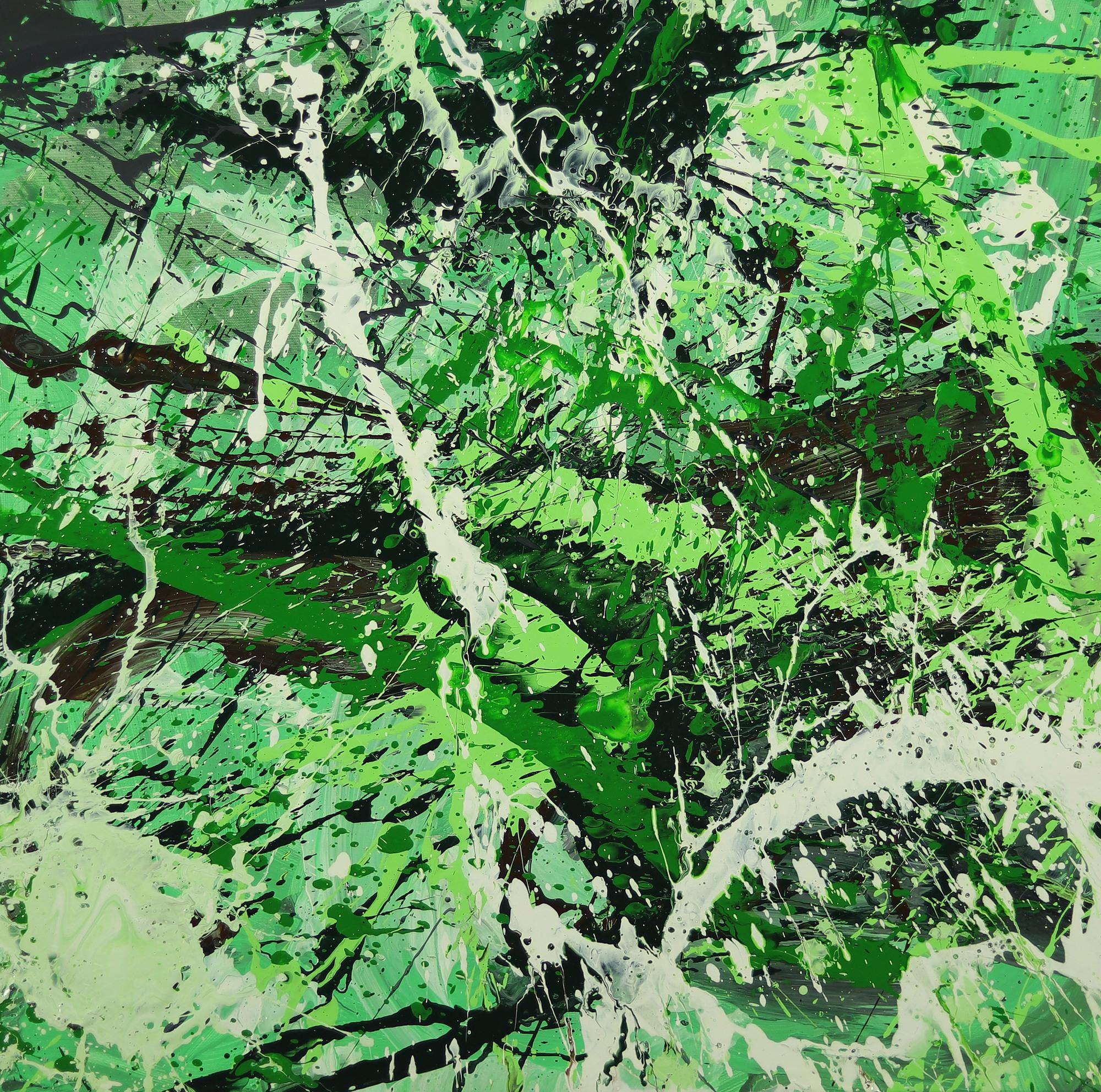 Abstraktes Gemälde handgemalt auf Leinwand Action Painting Modern Art