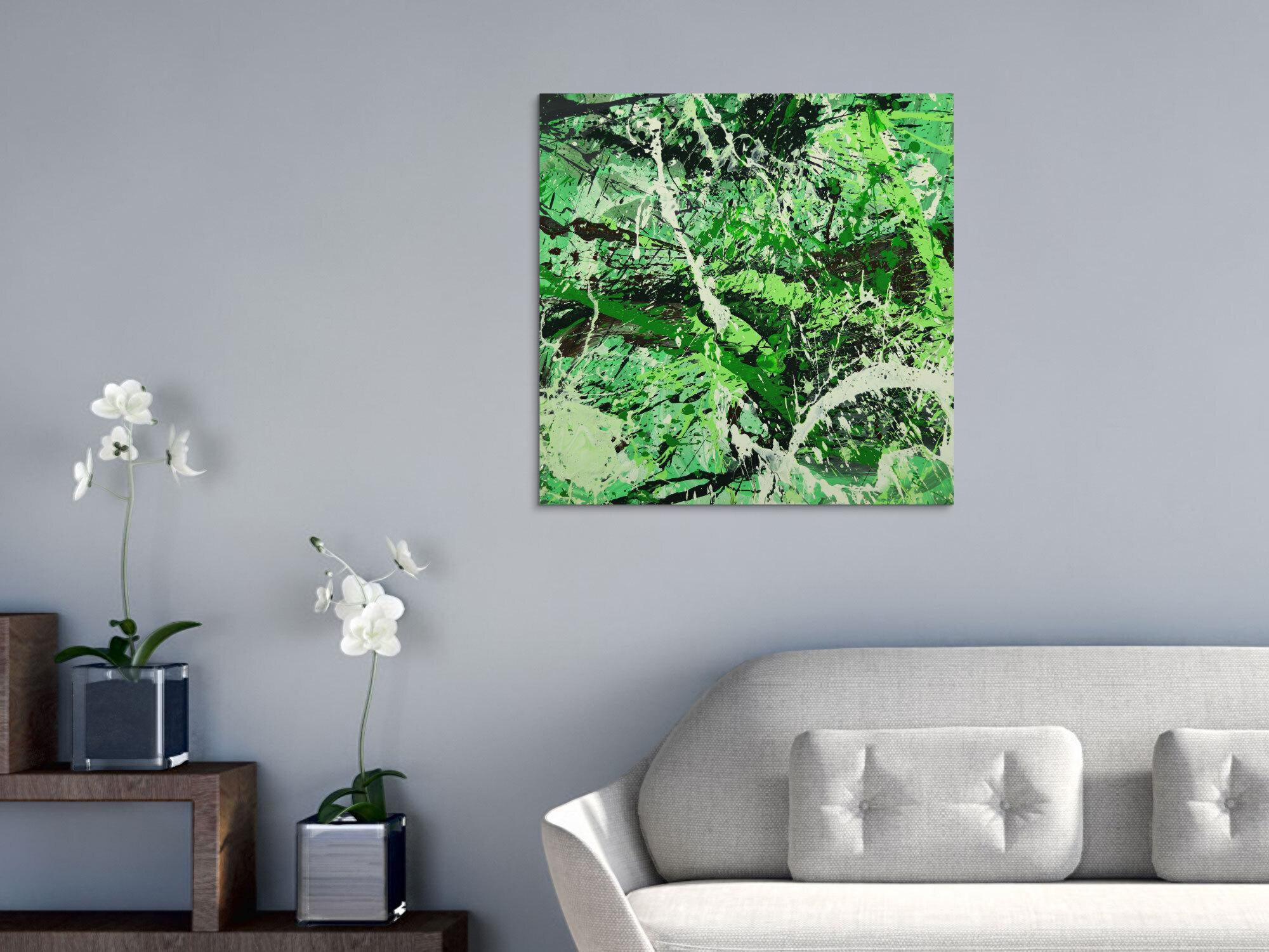 Abstraktes Gemälde handgemalt auf Leinwand Action Painting Modern Art