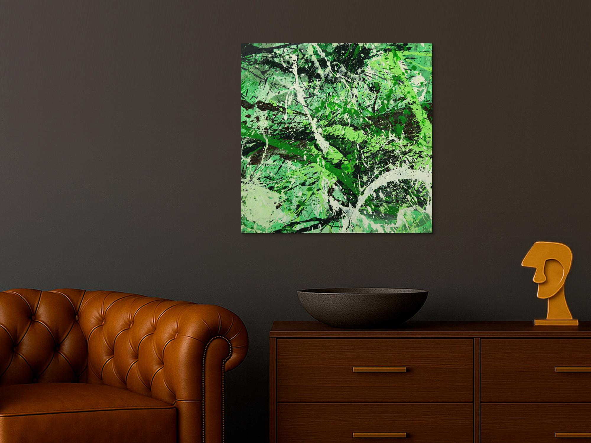 Abstraktes Gemälde handgemalt auf Leinwand Action Painting Modern Art