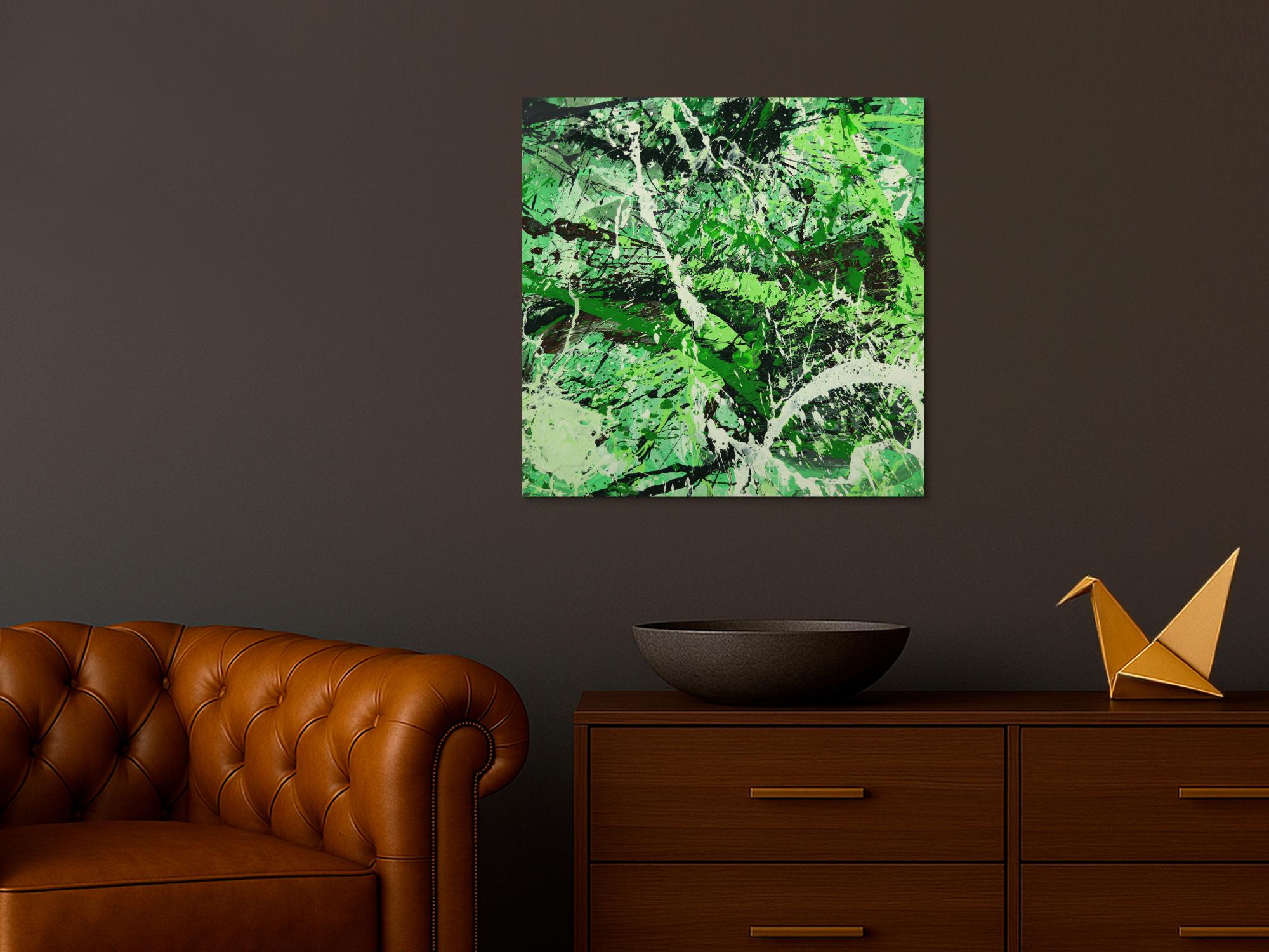 Abstraktes Gemälde handgemalt auf Leinwand Action Painting Modern Art