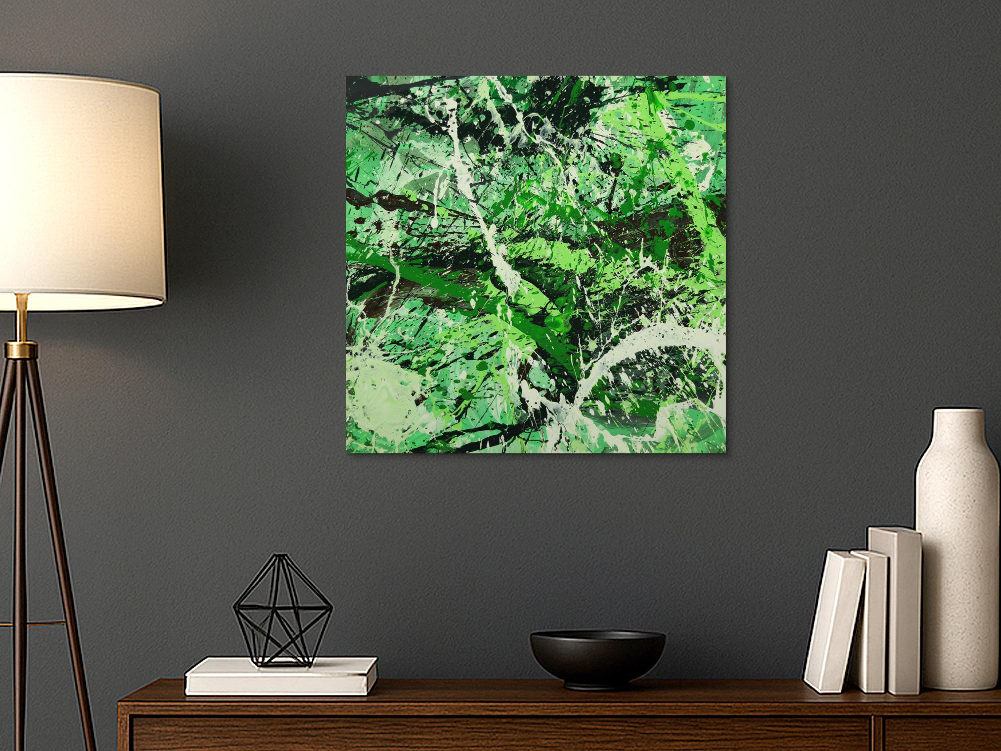 Abstraktes Gemälde handgemalt auf Leinwand Action Painting Modern Art