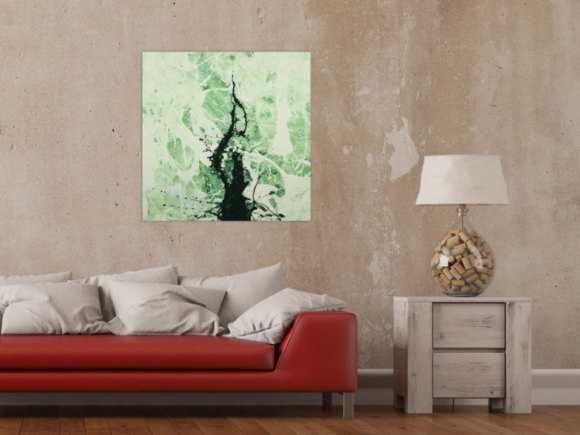 Abstraktes Gemälde handgemalt auf Leinwand Action Painting Modern Art