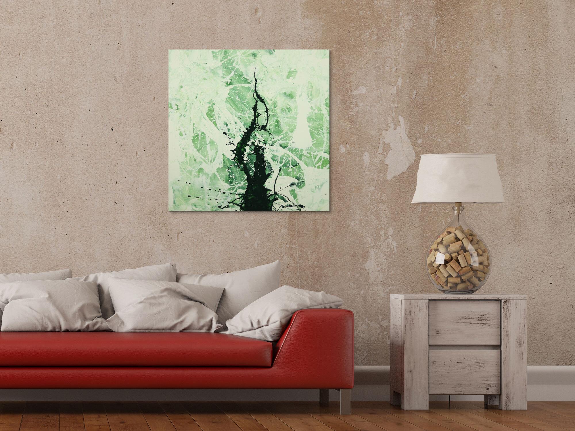 Abstraktes Gemälde handgemalt auf Leinwand Action Painting Modern Art