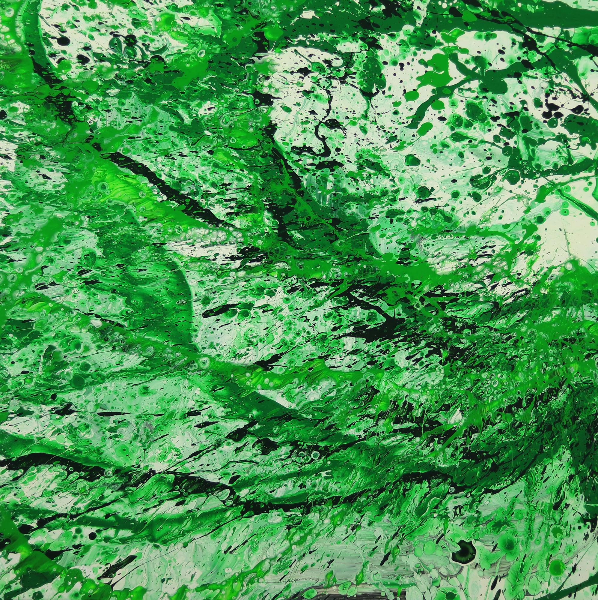 Abstraktes Gemälde handgemalt auf Leinwand Action Painting Modern Art