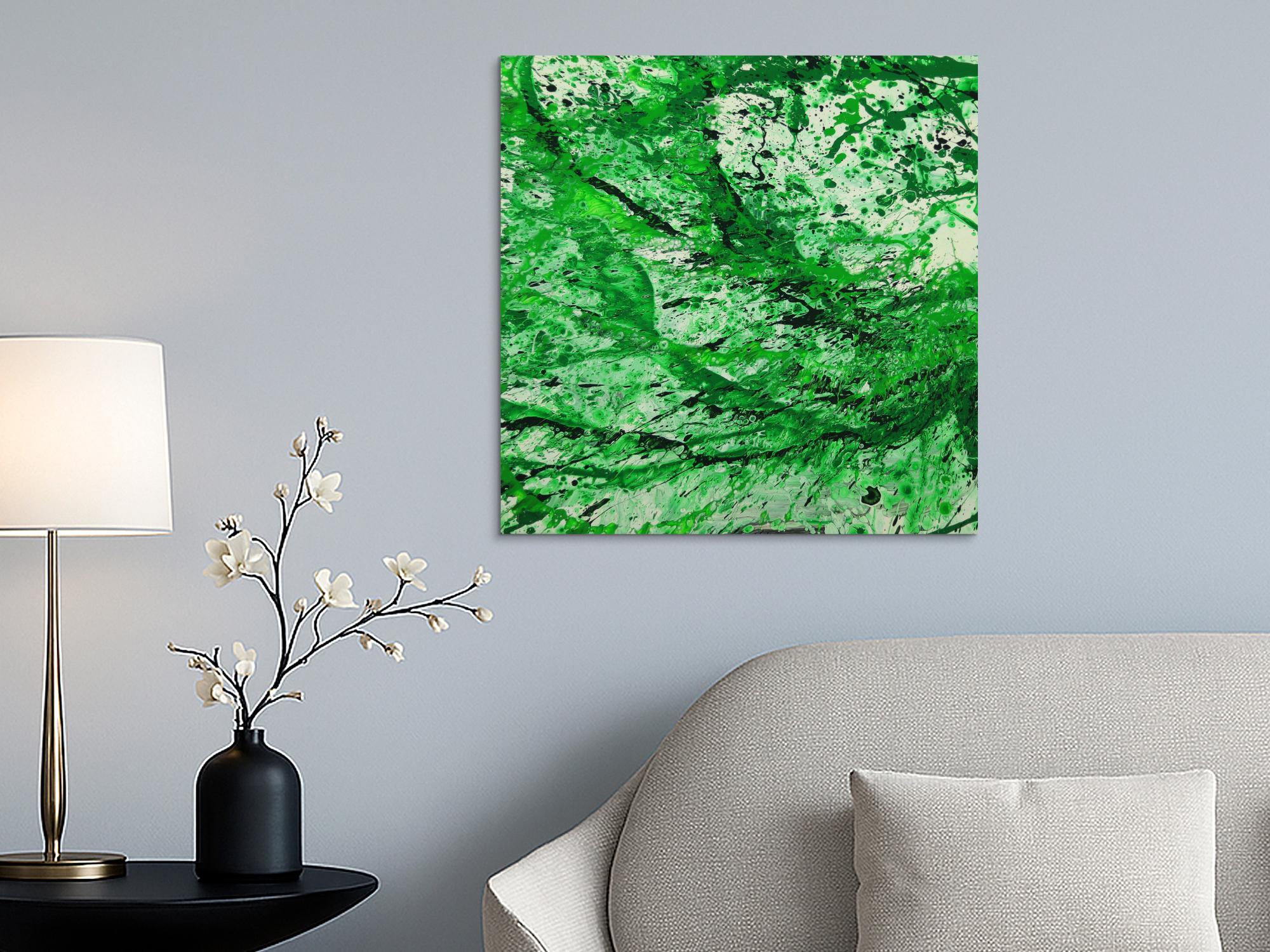 Abstraktes Gemälde handgemalt auf Leinwand Action Painting Modern Art