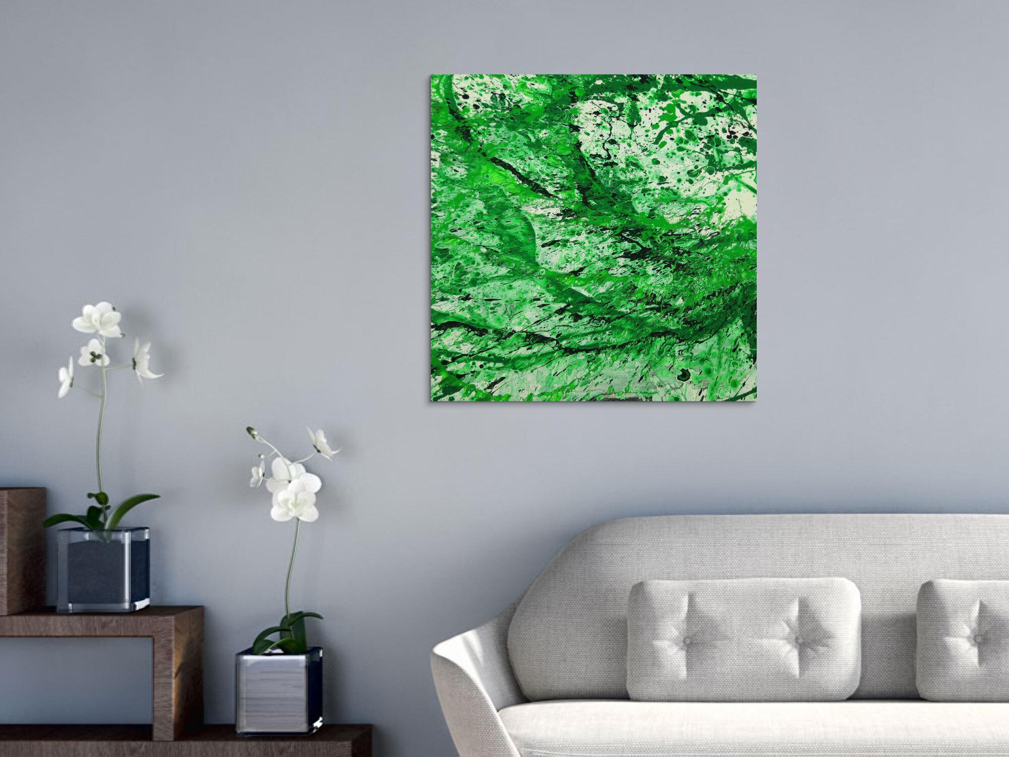 Abstraktes Gemälde handgemalt auf Leinwand Action Painting Modern Art