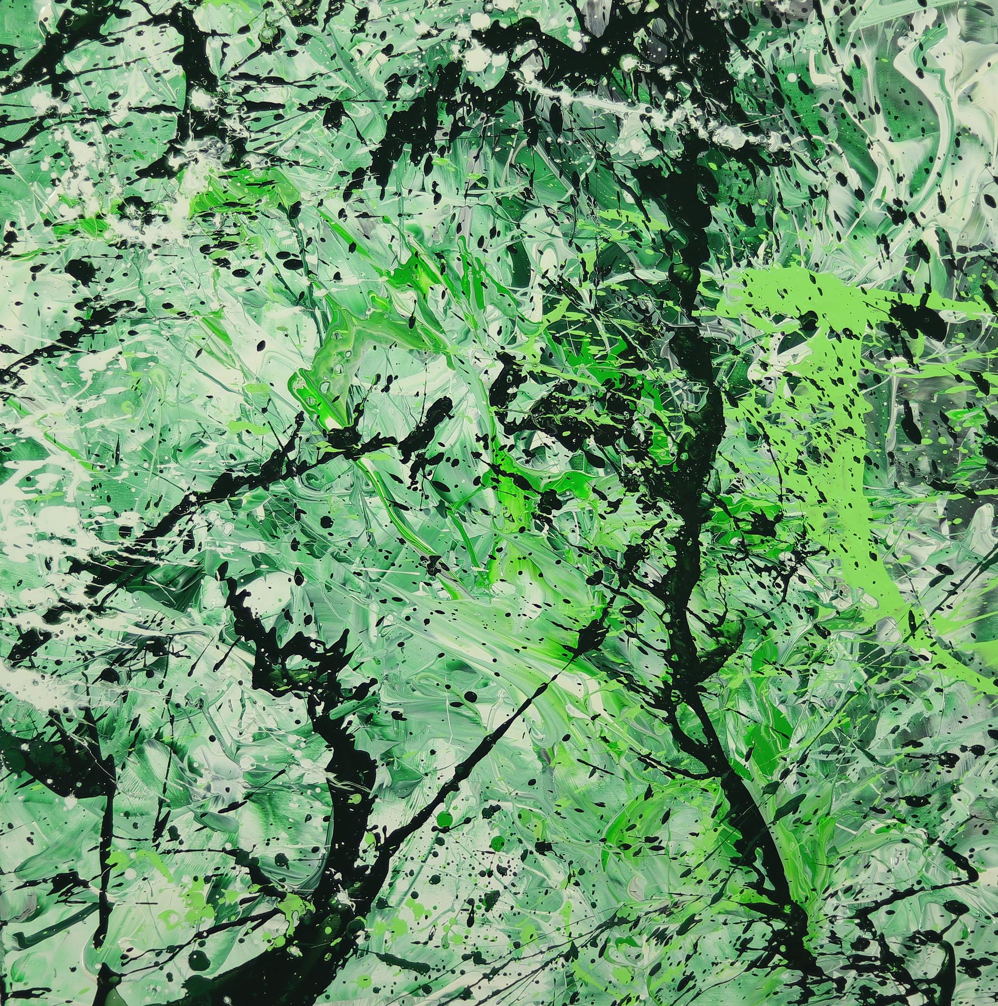 Abstraktes Gemälde handgemalt auf Leinwand Action Painting Modern Art