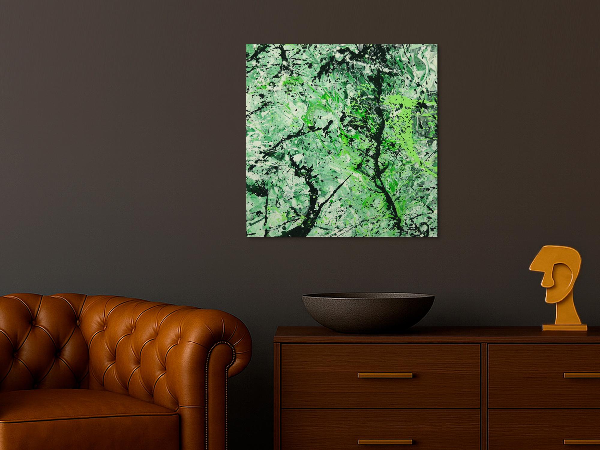 Abstraktes Gemälde handgemalt auf Leinwand Action Painting Modern Art