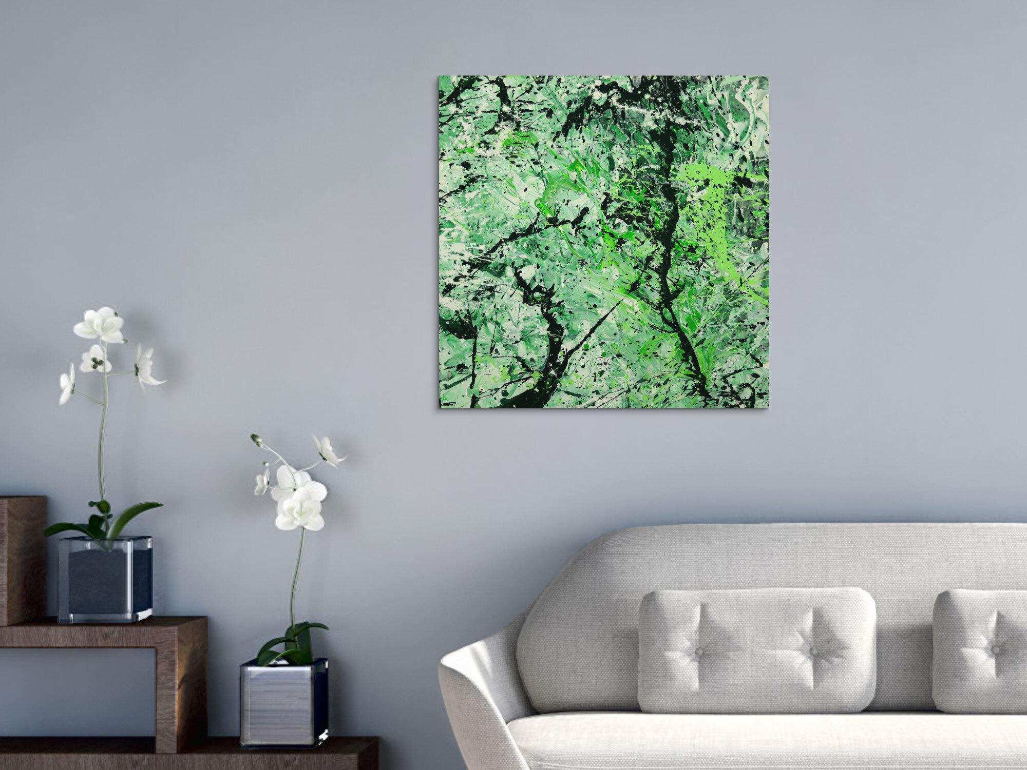 Abstraktes Gemälde handgemalt auf Leinwand Action Painting Modern Art