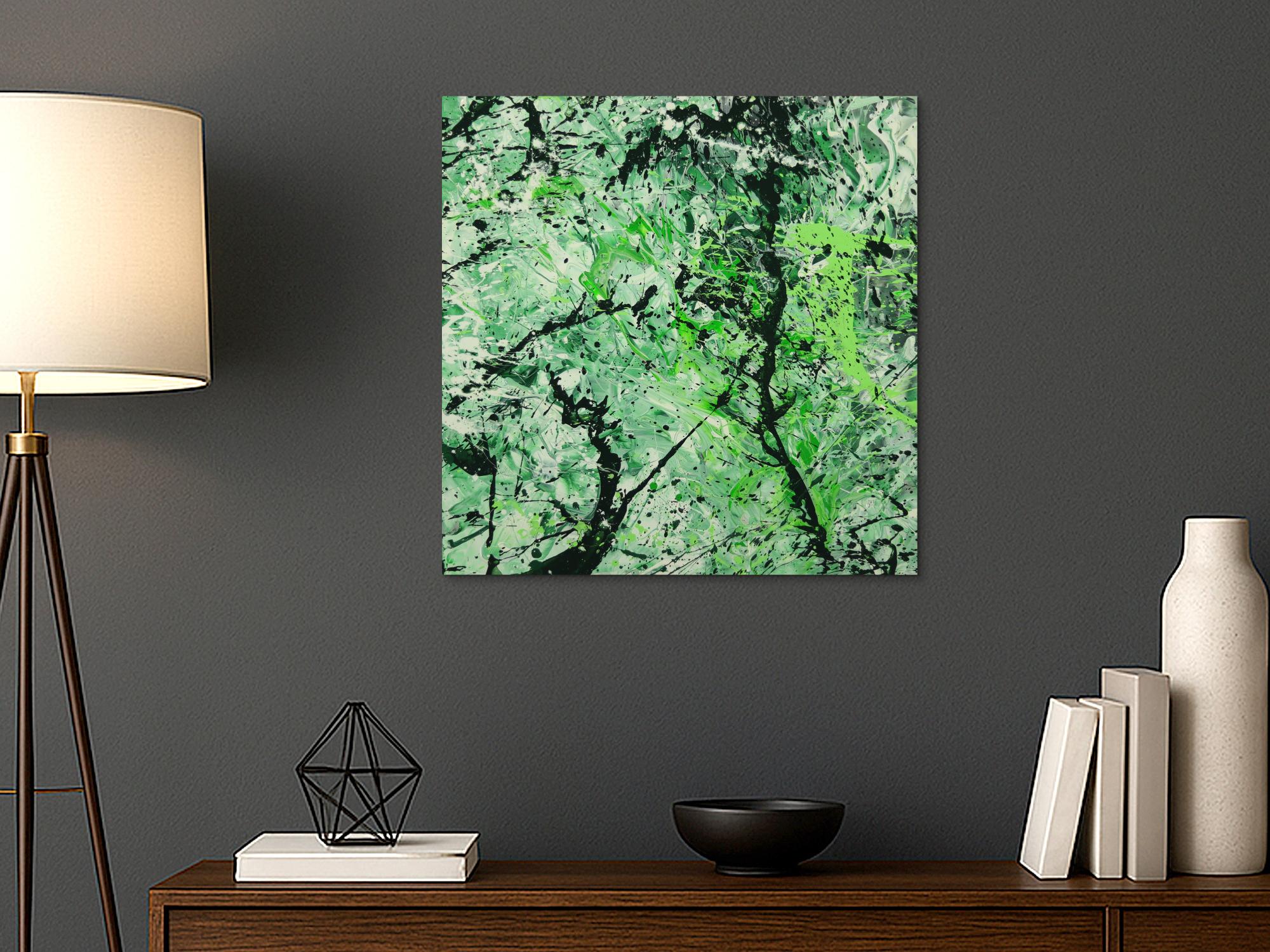 Abstraktes Gemälde handgemalt auf Leinwand Action Painting Modern Art