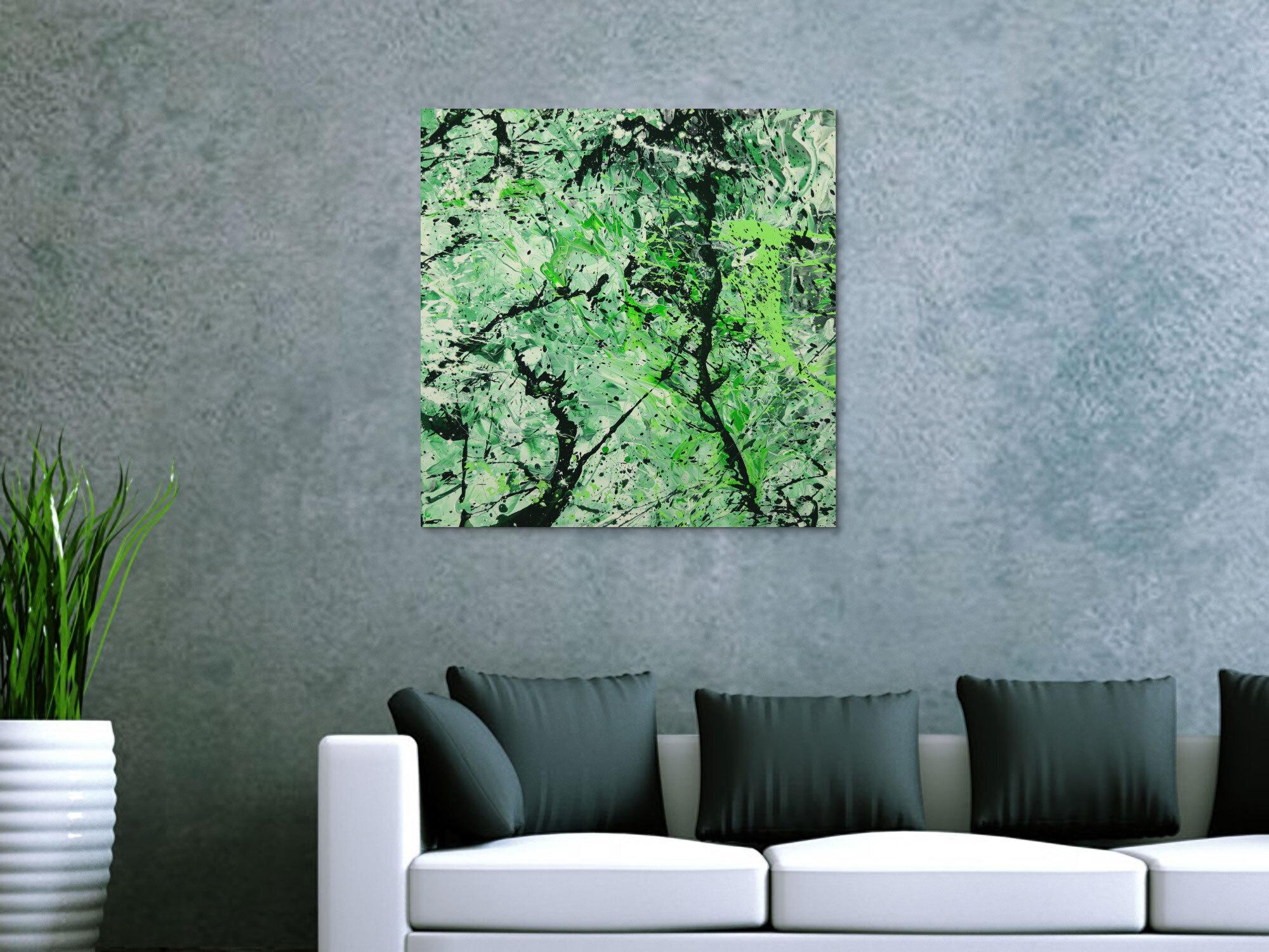 Abstraktes Gemälde handgemalt auf Leinwand Action Painting Modern Art