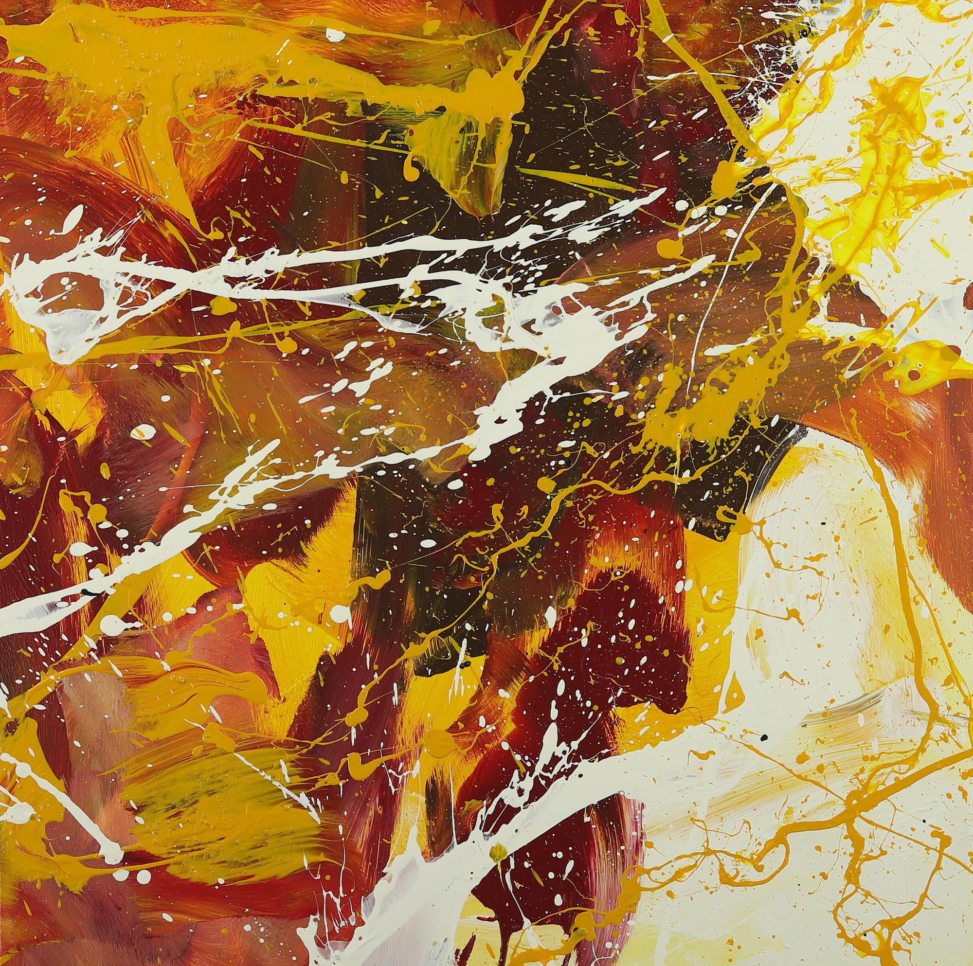 Abstraktes Gemälde handgemalt auf Leinwand Action Painting Modern Art