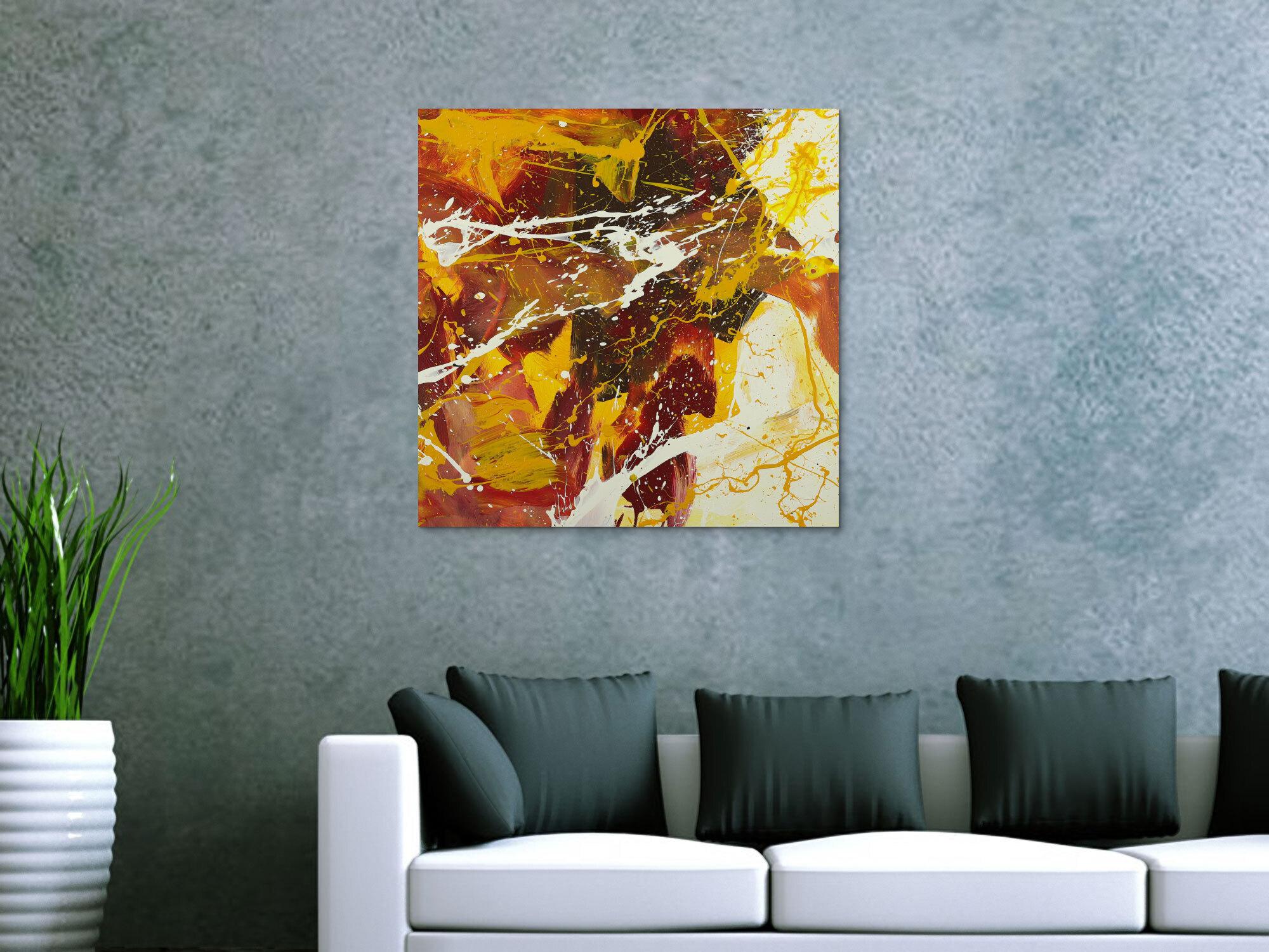 Abstraktes Gemälde handgemalt auf Leinwand Action Painting Modern Art