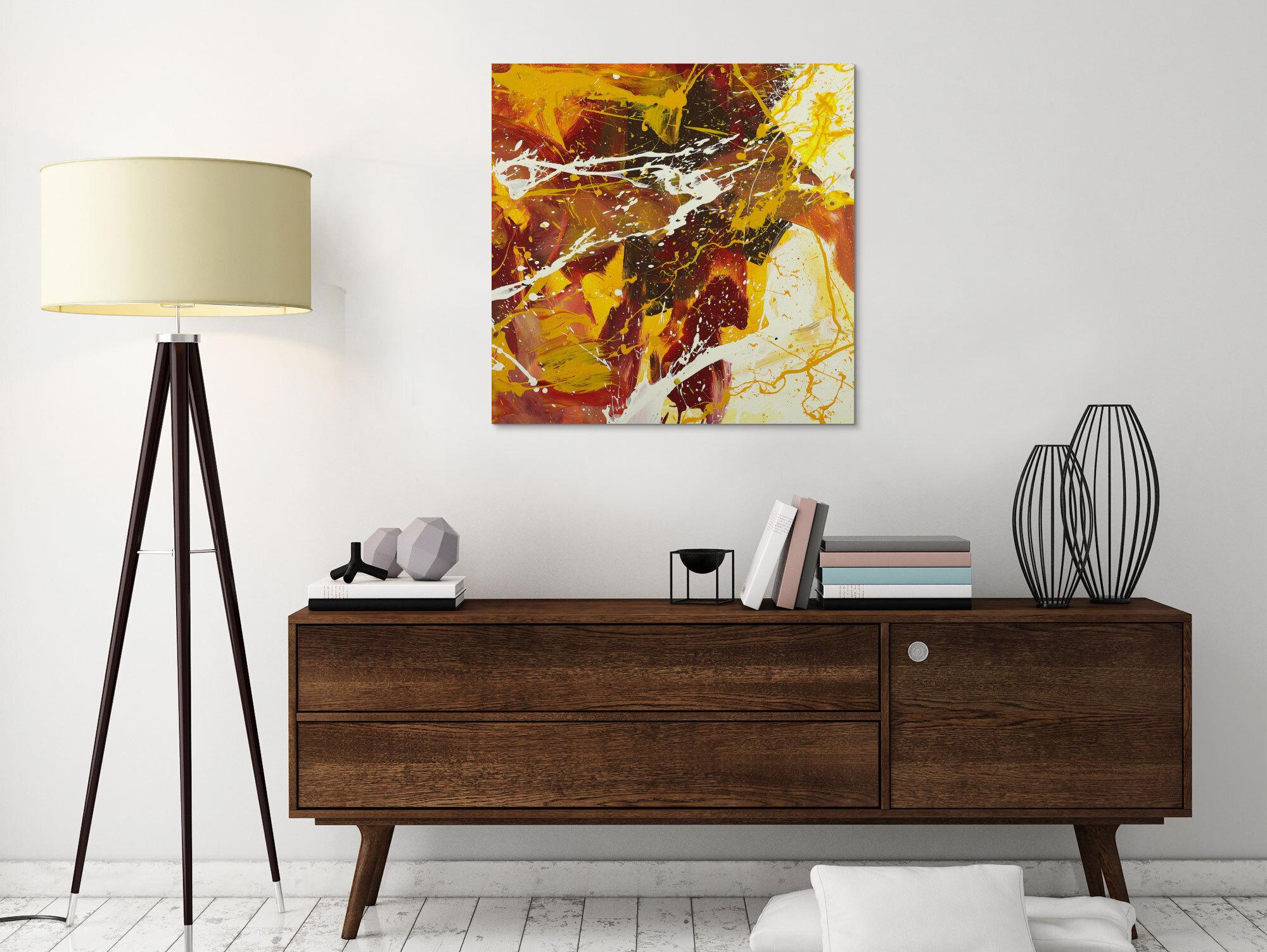 Abstraktes Gemälde handgemalt auf Leinwand Action Painting Modern Art