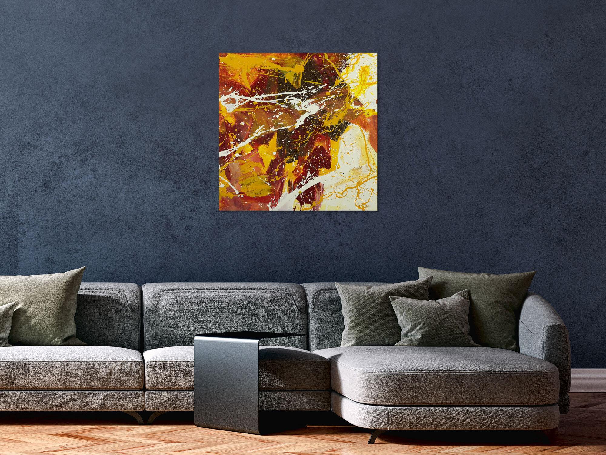 Abstraktes Gemälde handgemalt auf Leinwand Action Painting Modern Art