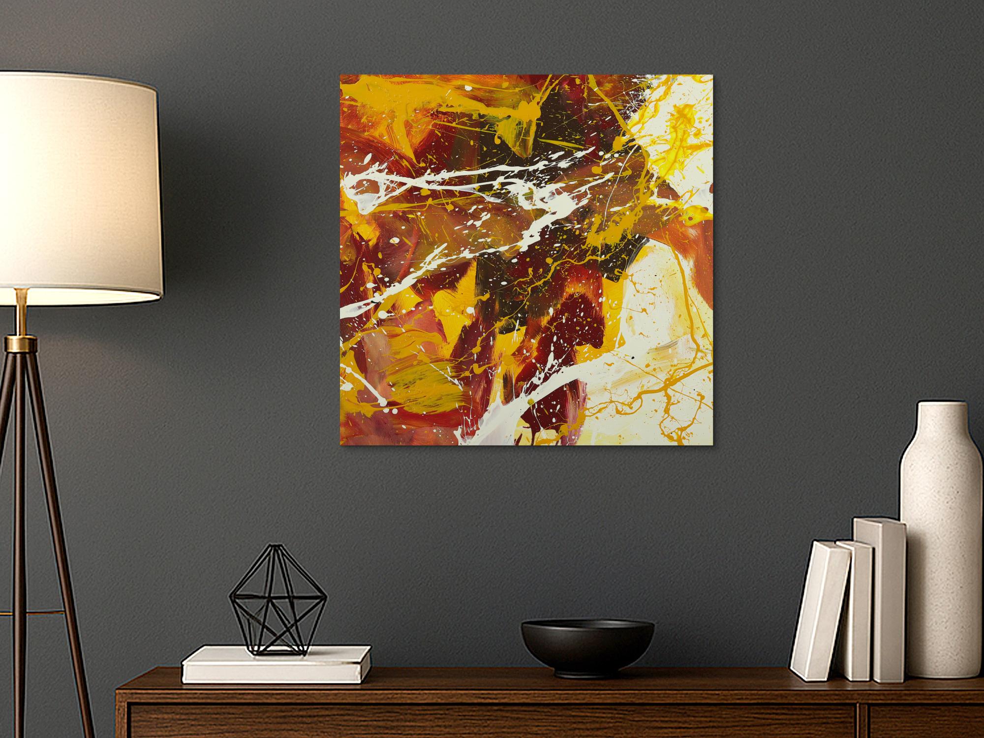 Abstraktes Gemälde handgemalt auf Leinwand Action Painting Modern Art