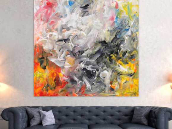 Kunstdruck Ausschnitt erstellen abstraktes Gemälde Nr. 1630