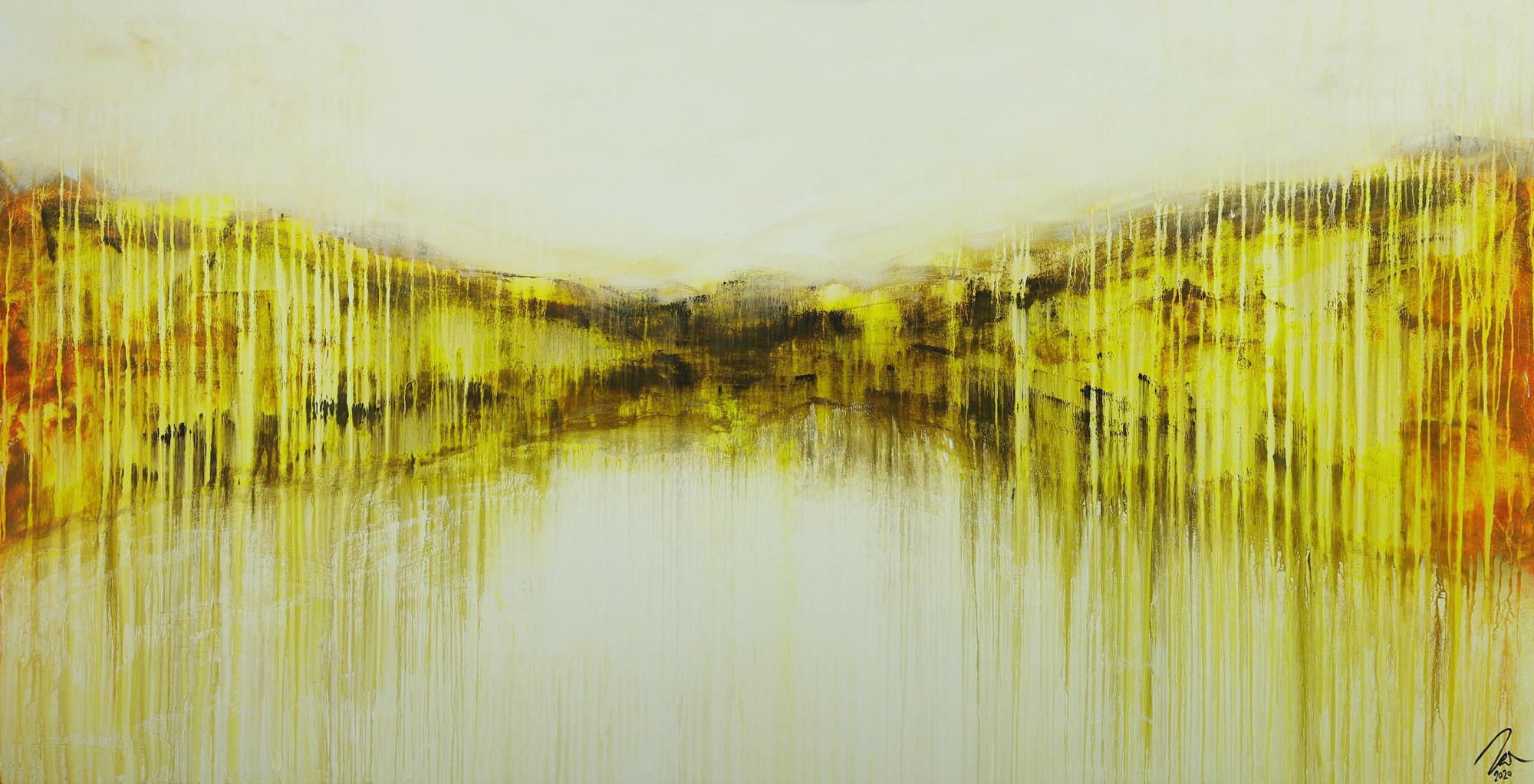 Abstraktes Gemälde Acryl Mischtechnik handgemalt auf Leinwand Modern Art