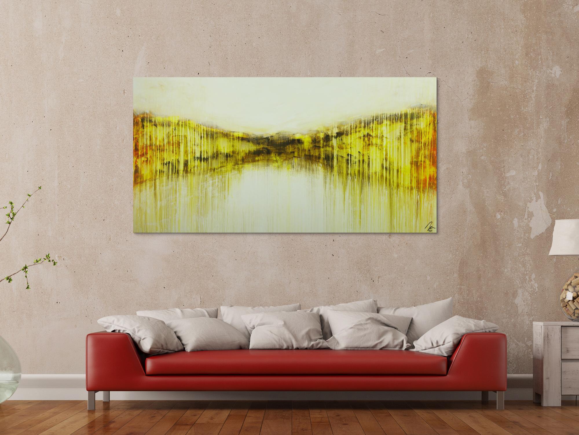 Abstraktes Gemälde Acryl Mischtechnik handgemalt auf Leinwand Modern Art