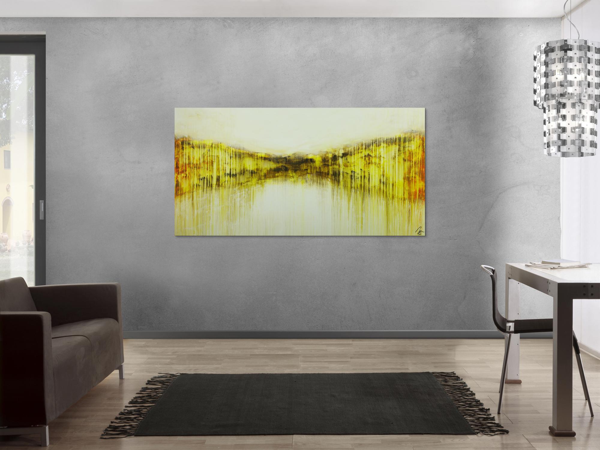 Abstraktes Gemälde Acryl Mischtechnik handgemalt auf Leinwand Modern Art