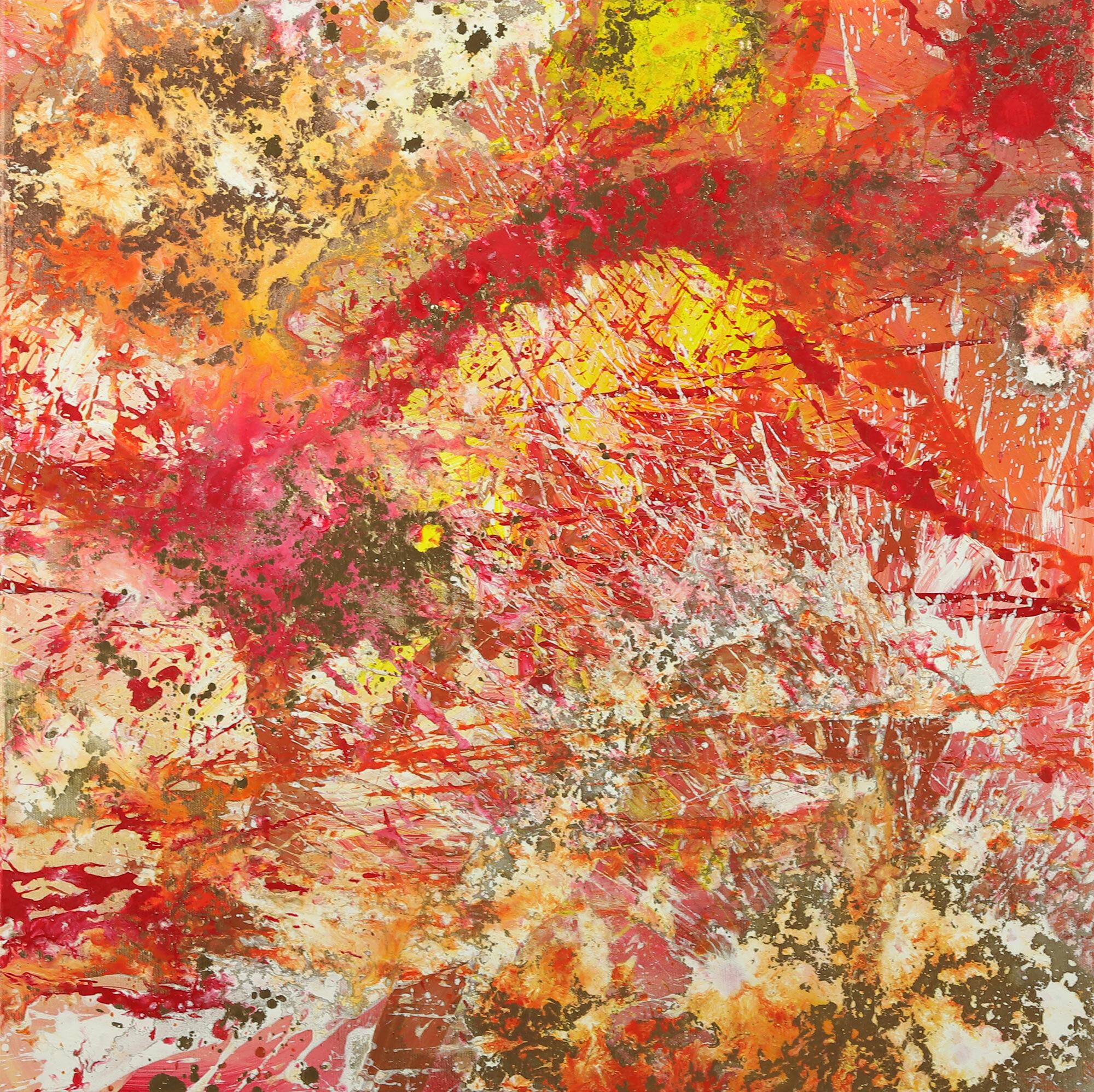 Abstraktes Gemälde handgemalt auf Leinwand Action Painting Modern Art