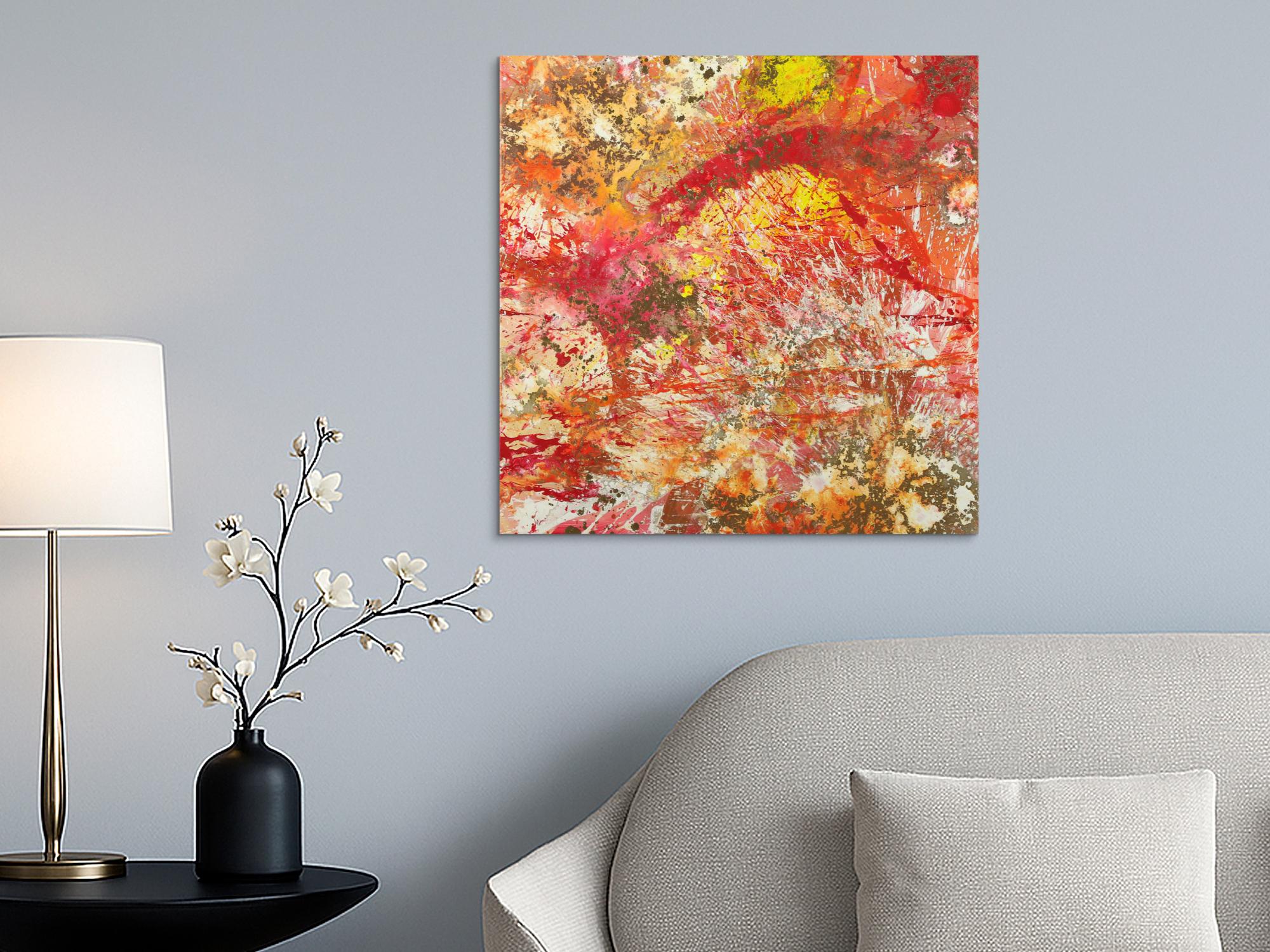 Abstraktes Gemälde handgemalt auf Leinwand Action Painting Modern Art