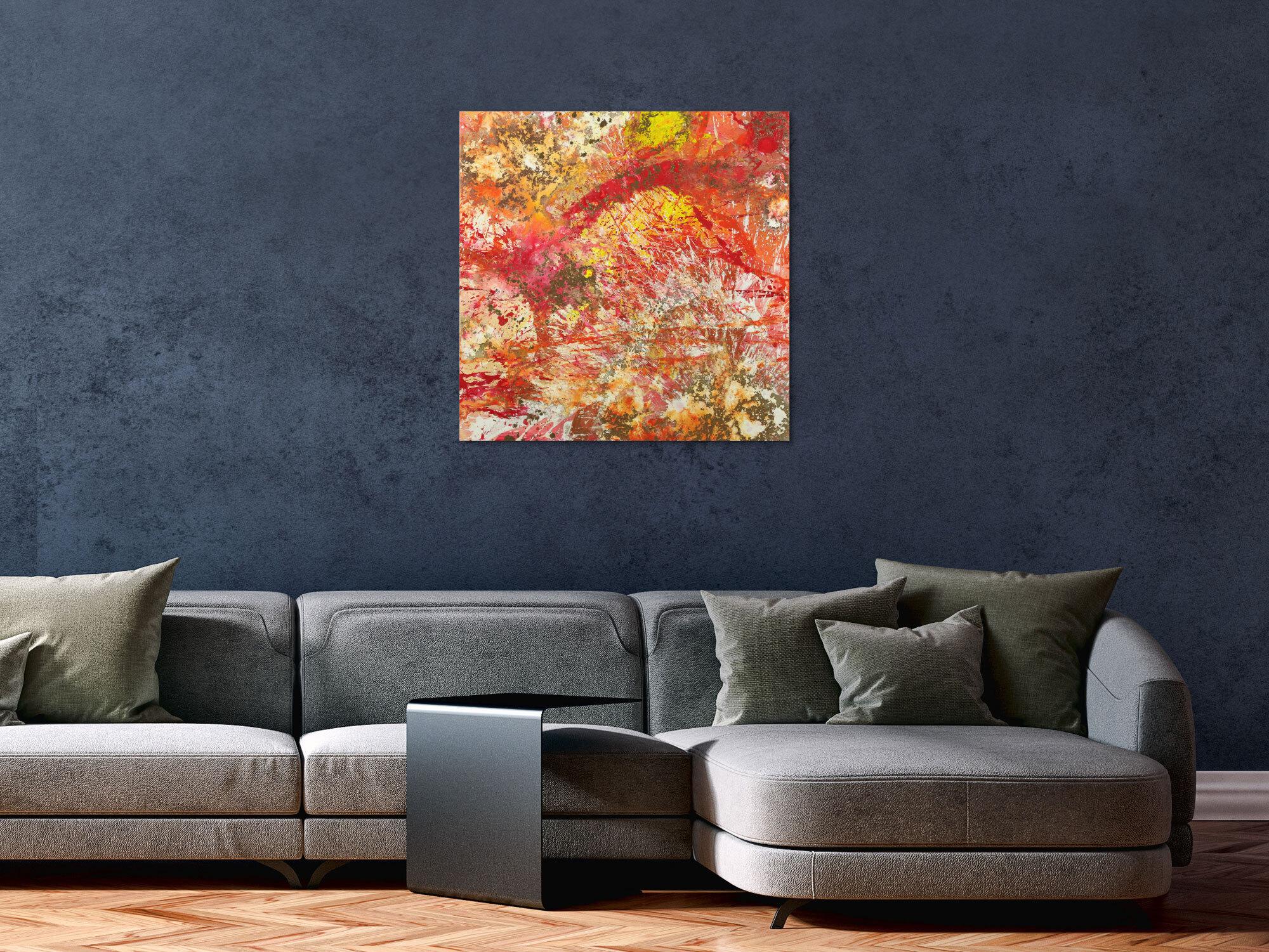 Abstraktes Gemälde handgemalt auf Leinwand Action Painting Modern Art