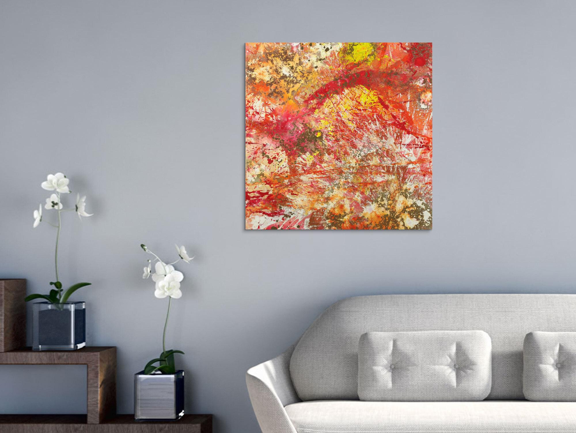 Abstraktes Gemälde handgemalt auf Leinwand Action Painting Modern Art