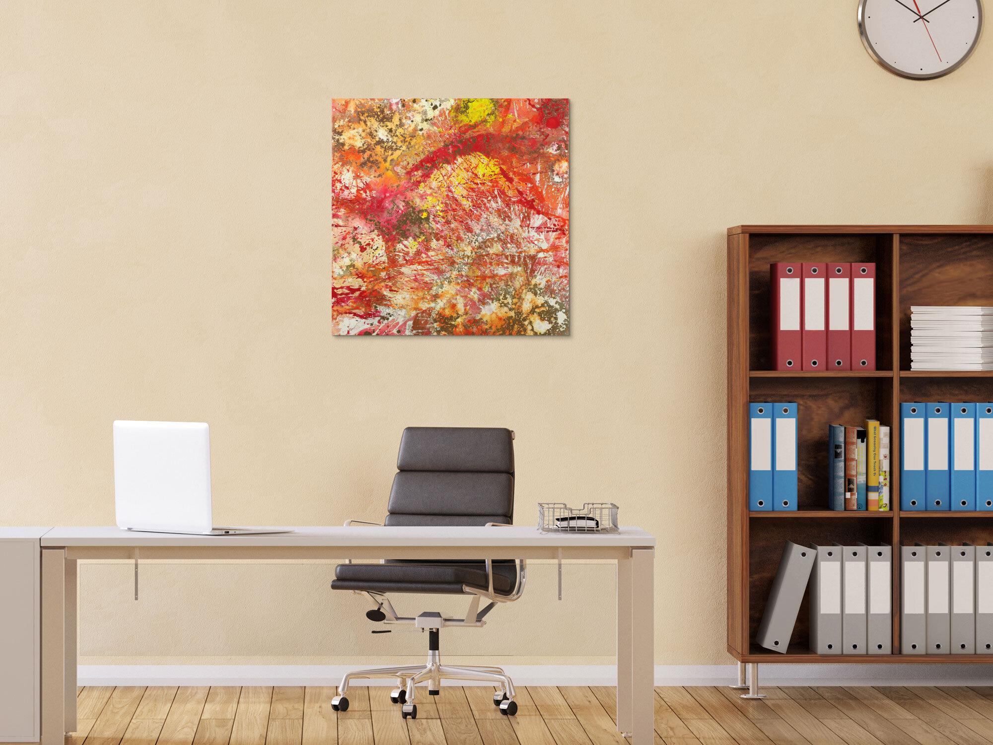 Abstraktes Gemälde handgemalt auf Leinwand Action Painting Modern Art