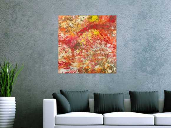 Abstraktes Gemälde handgemalt auf Leinwand Action Painting Modern Art